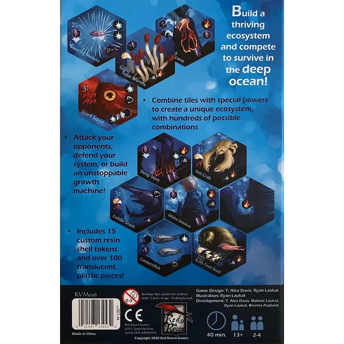 Deep Vents - Tile Placement Nature Board Game for Family and Adults (2-4 Players, Age 13+) - Red Raven Games - Image 3