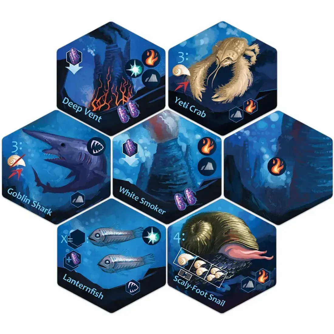 Deep Vents - Tile Placement Nature Board Game for Family and Adults (2-4 Players, Age 13+) - Red Raven Games - Image 5
