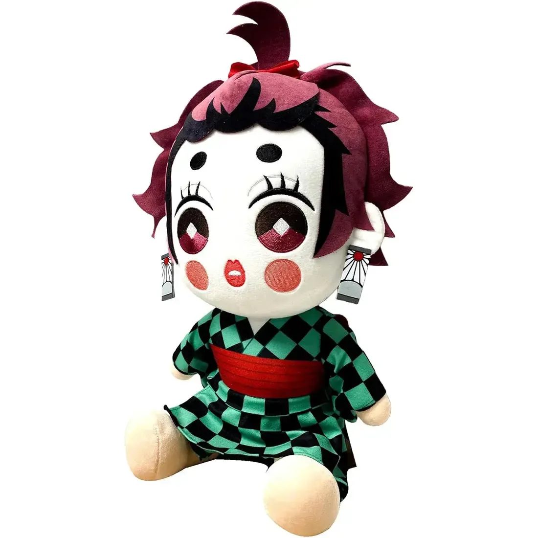 Demon Slayer [Entertainment District Arc] - Sitting Tanjiro Kamado With Makeup Jumbo Plush (12") - Great Eastern Entertainment - Image 3