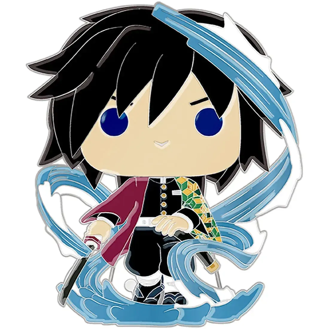 Demon Slayer - Giyu Tomioka Pin Badge (Enamel) - Funko - Pop! Anime Pin Series (36) - Image 2