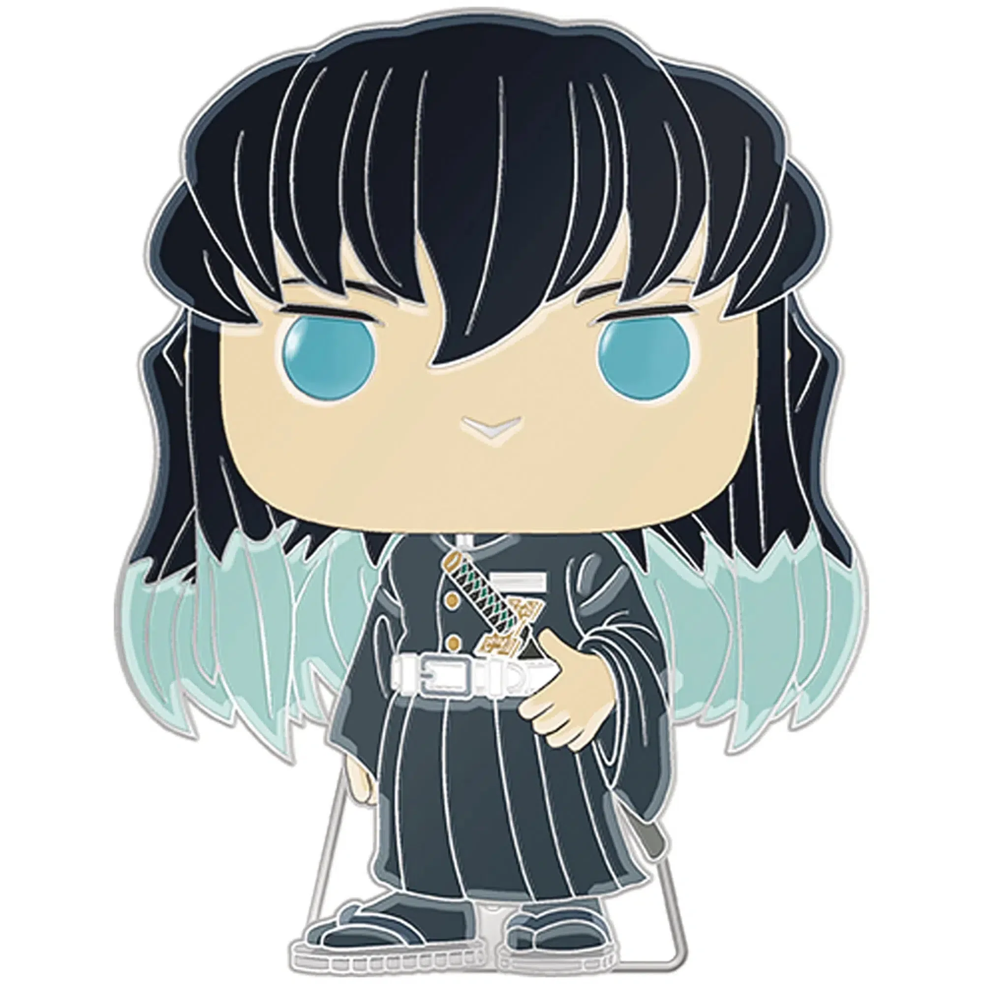 Demon Slayer: Kimetsu No Yaiba - Muichiro Tokito Pin Badge with Stand (Glows in the Dark, Enamel) - Funko - POP! Pin Series (62) - Image 2