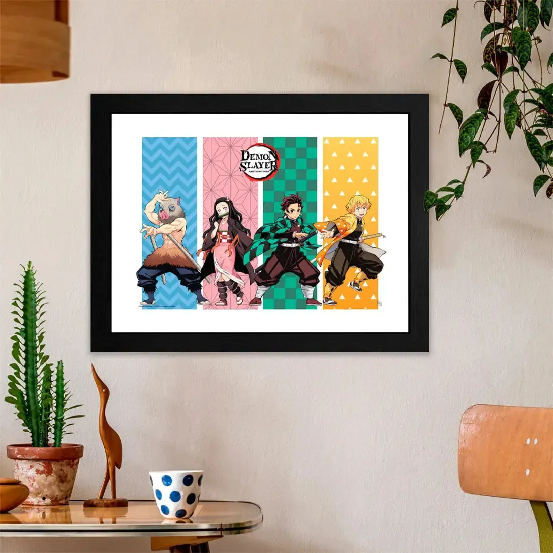 Demon Slayer - Tanjiro, Nezuko, Inosuke & Zenitsu Framed Print (12"x16") - ABYstyle - Image 3