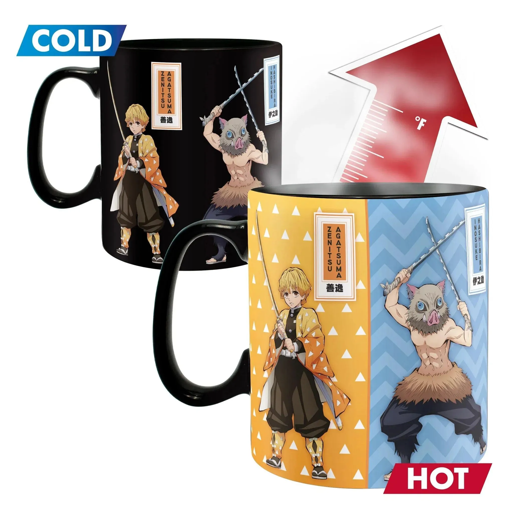 Demon Slayer - Tanjiro, Nezuko, Inosuke & Zenitsu Magic Heat-Change Mug (Ceramic, 16 oz.) - ABYstyle - Image 3