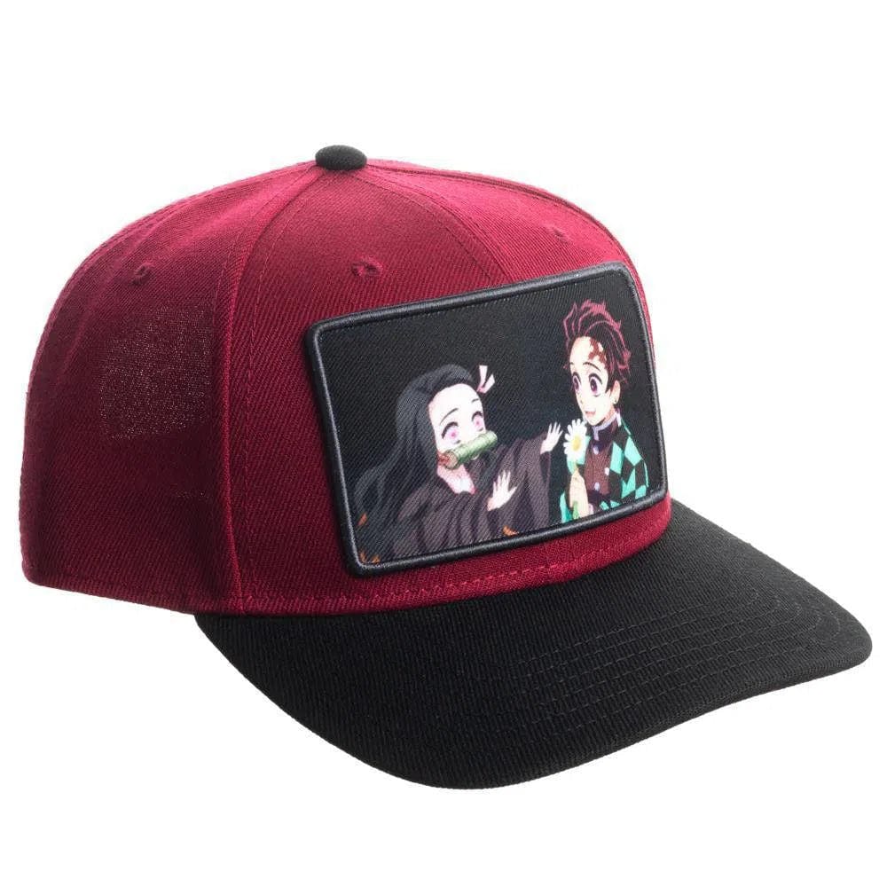 Demon Slayer - Tanjiro & Nezuko Patch Snapback Hat (Sublimated, Pre-Curved Bill) - Bioworld - Image 3