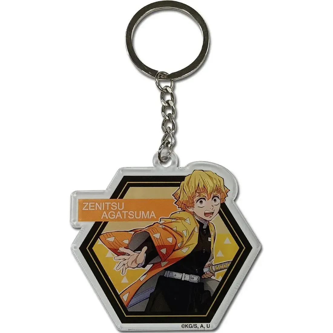 Demon Slayer - Zenitsu Agatsuma Keychain (2", Acrylic) - Great Eastern Entertainment