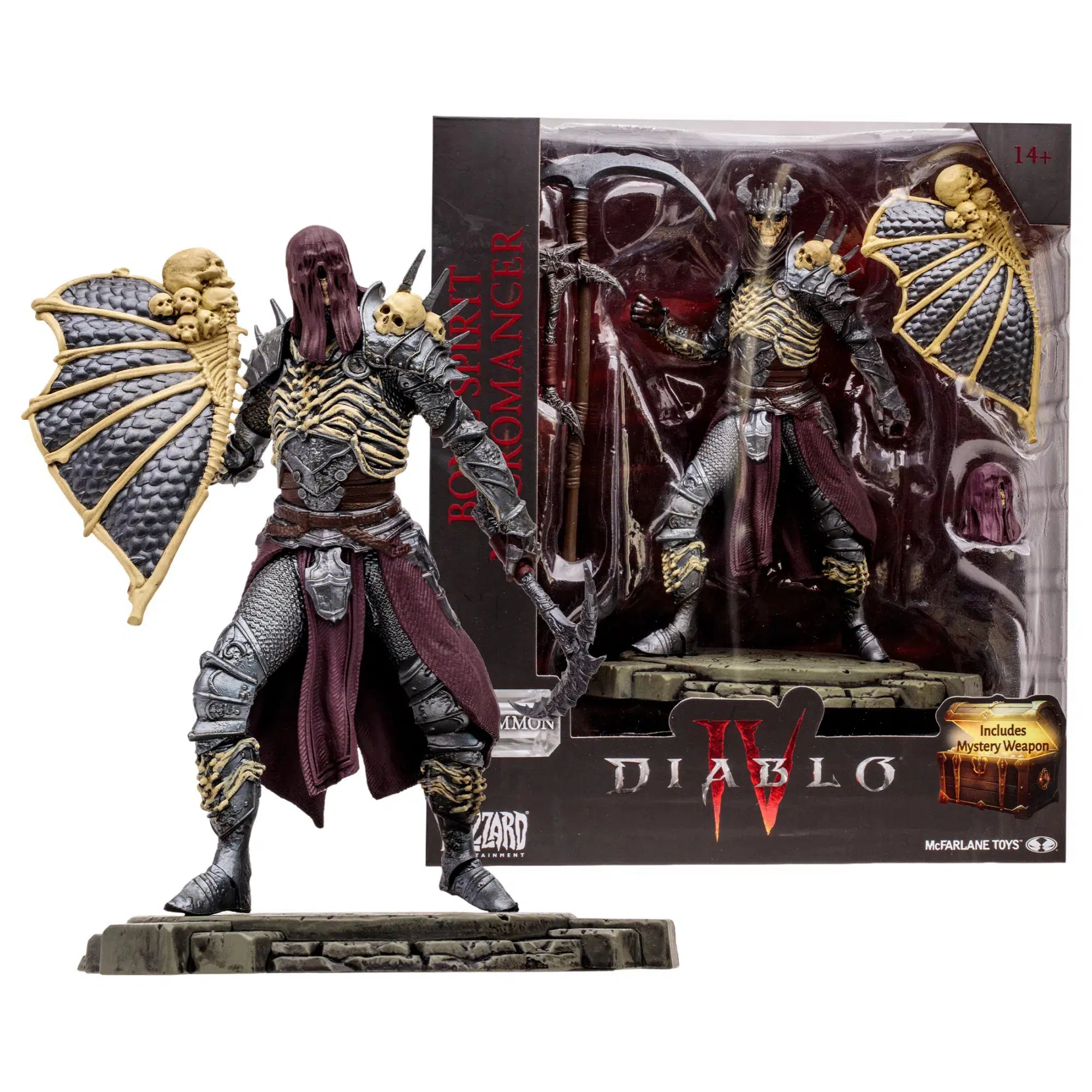 Diablo IV - Bone Spirit Necromancer Action Figure with Mystery Weapon (6") - McFarlane Toys - Image 2