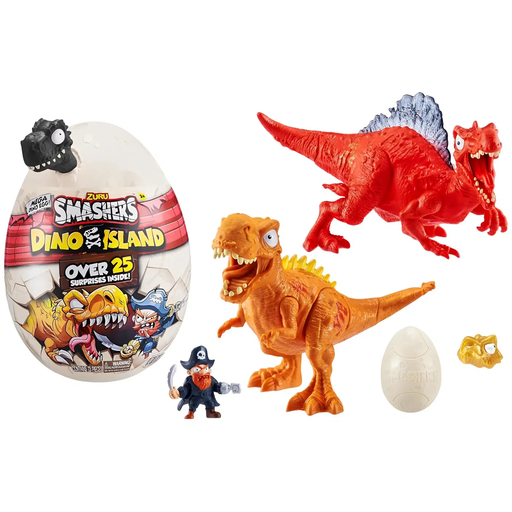 Dino Island - Mega Dino Egg Mystery Dinosaur Toy Figure Blind Bag (Dinosaur Color Will Vary) - Zuru Smashers - Image 2