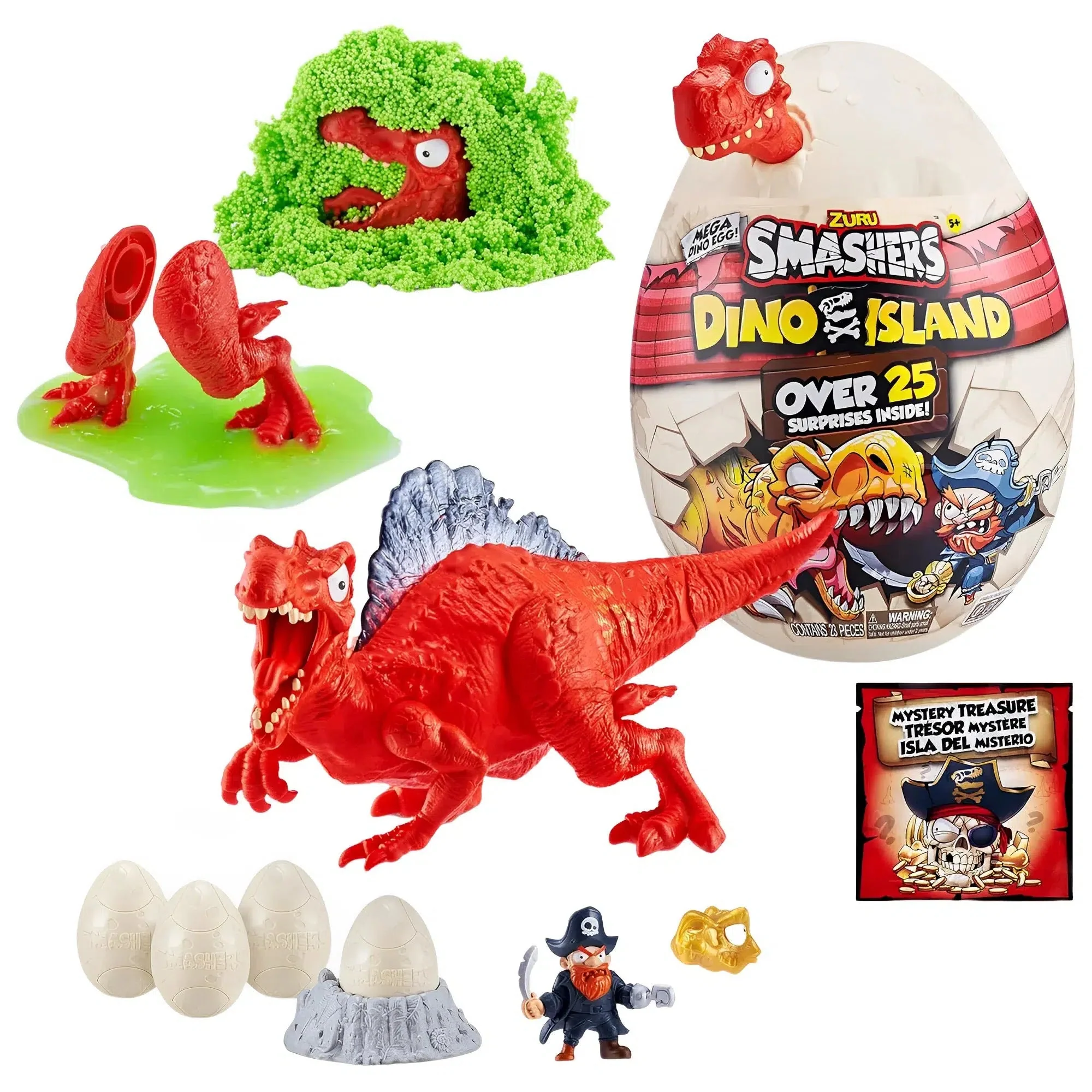 Dino Island - Mega Dino Egg Mystery Dinosaur Toy Figure Blind Bag (Dinosaur Color Will Vary) - Zuru Smashers - Image 4