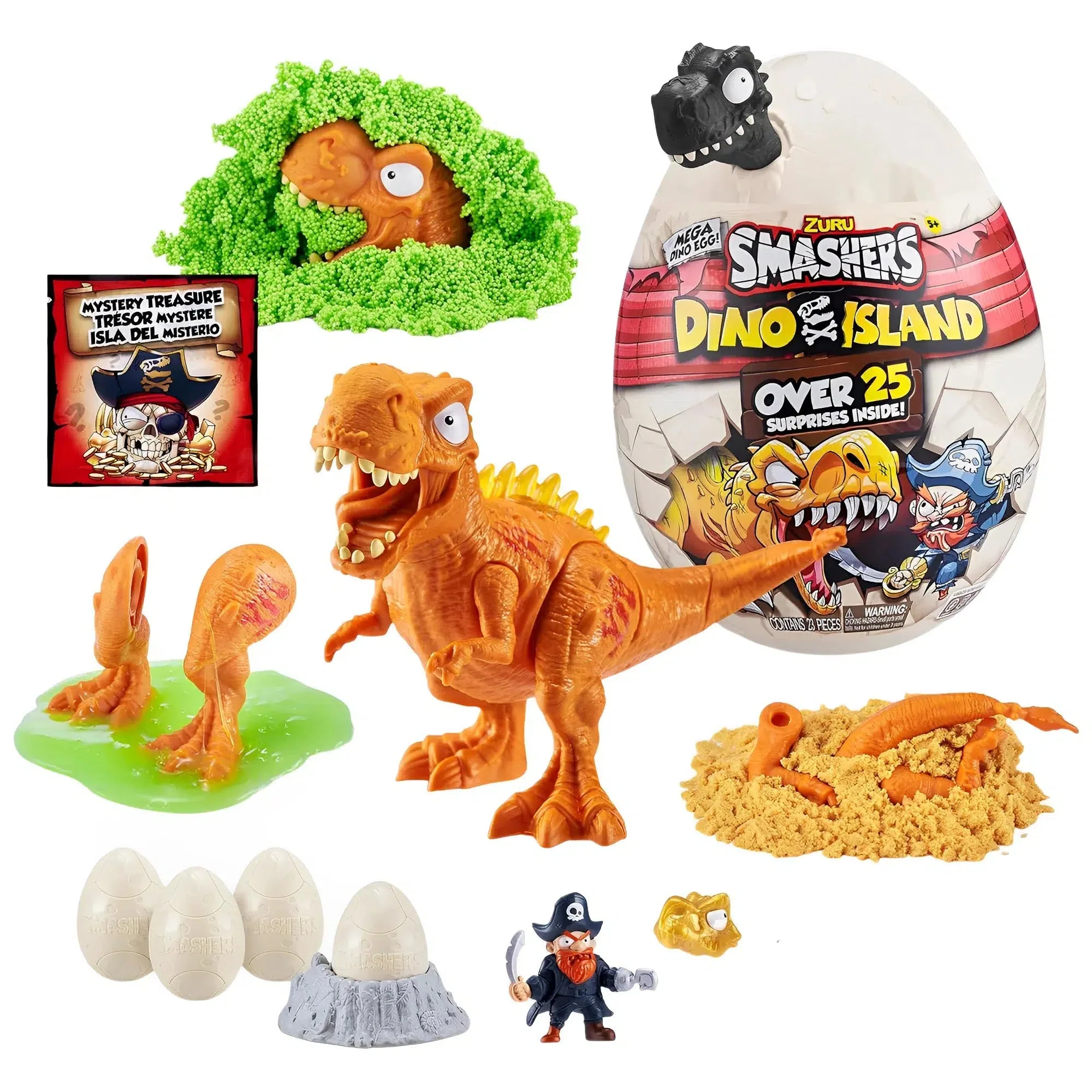 Dino Island - Mega Dino Egg Mystery Dinosaur Toy Figure Blind Bag (Dinosaur Color Will Vary) - Zuru Smashers - Image 5