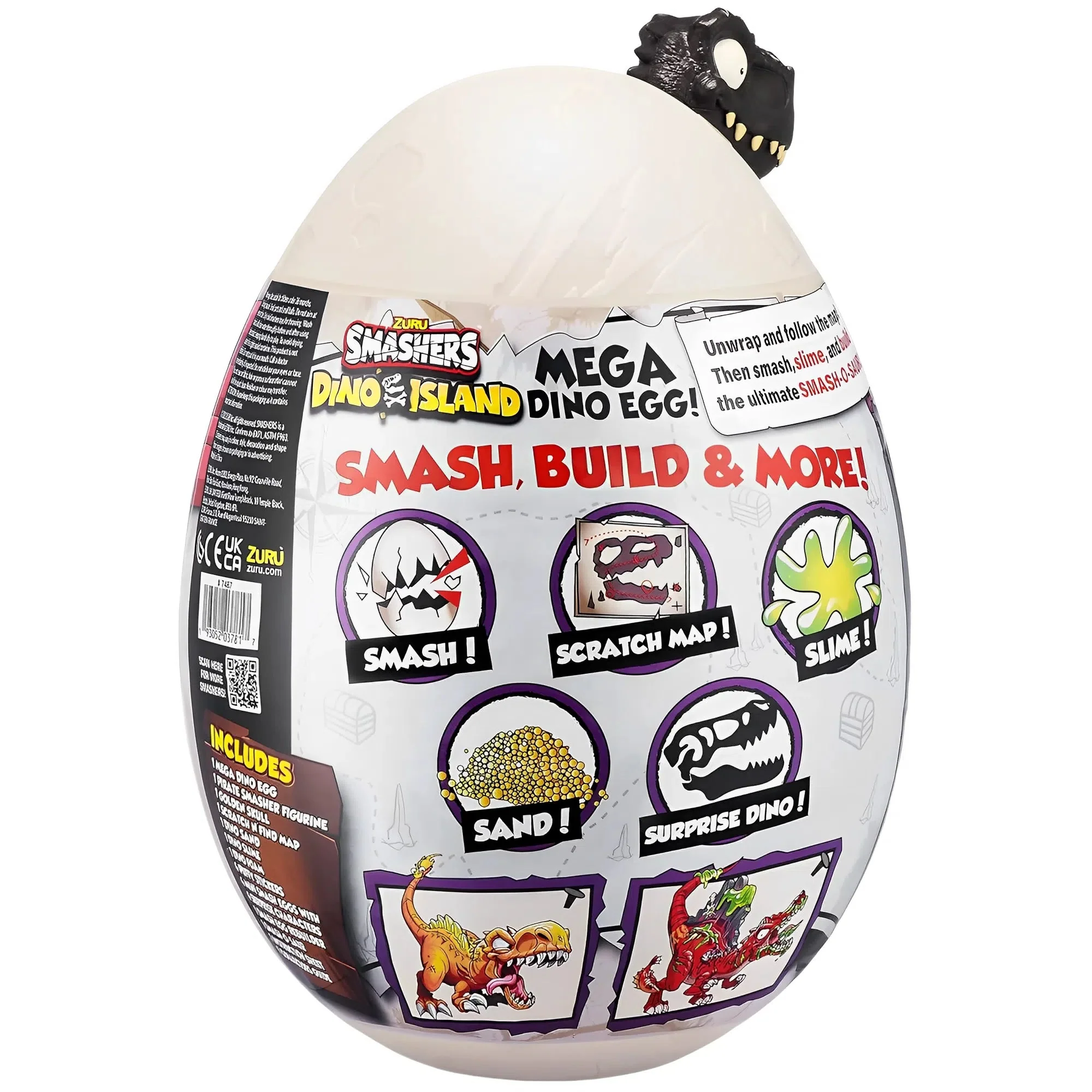 Dino Island - Mega Dino Egg Mystery Dinosaur Toy Figure Blind Bag (Dinosaur Color Will Vary) - Zuru Smashers - Image 8
