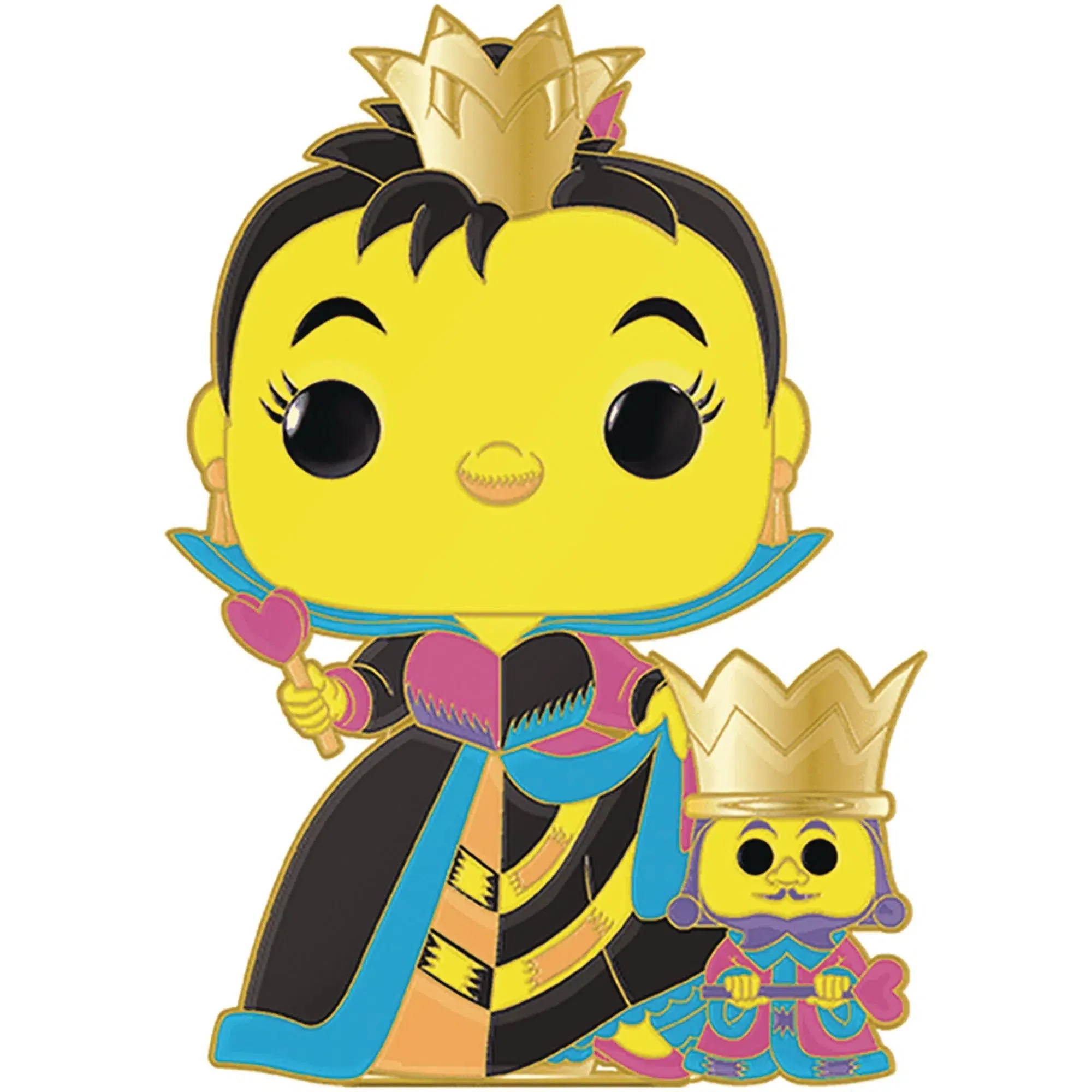 Disney [Alice in Wonderland] - Queen and King of Hearts Pin Badge (Glows in the Dark, Enamel) - Funko - POP! Pin Series (19) - Image 2