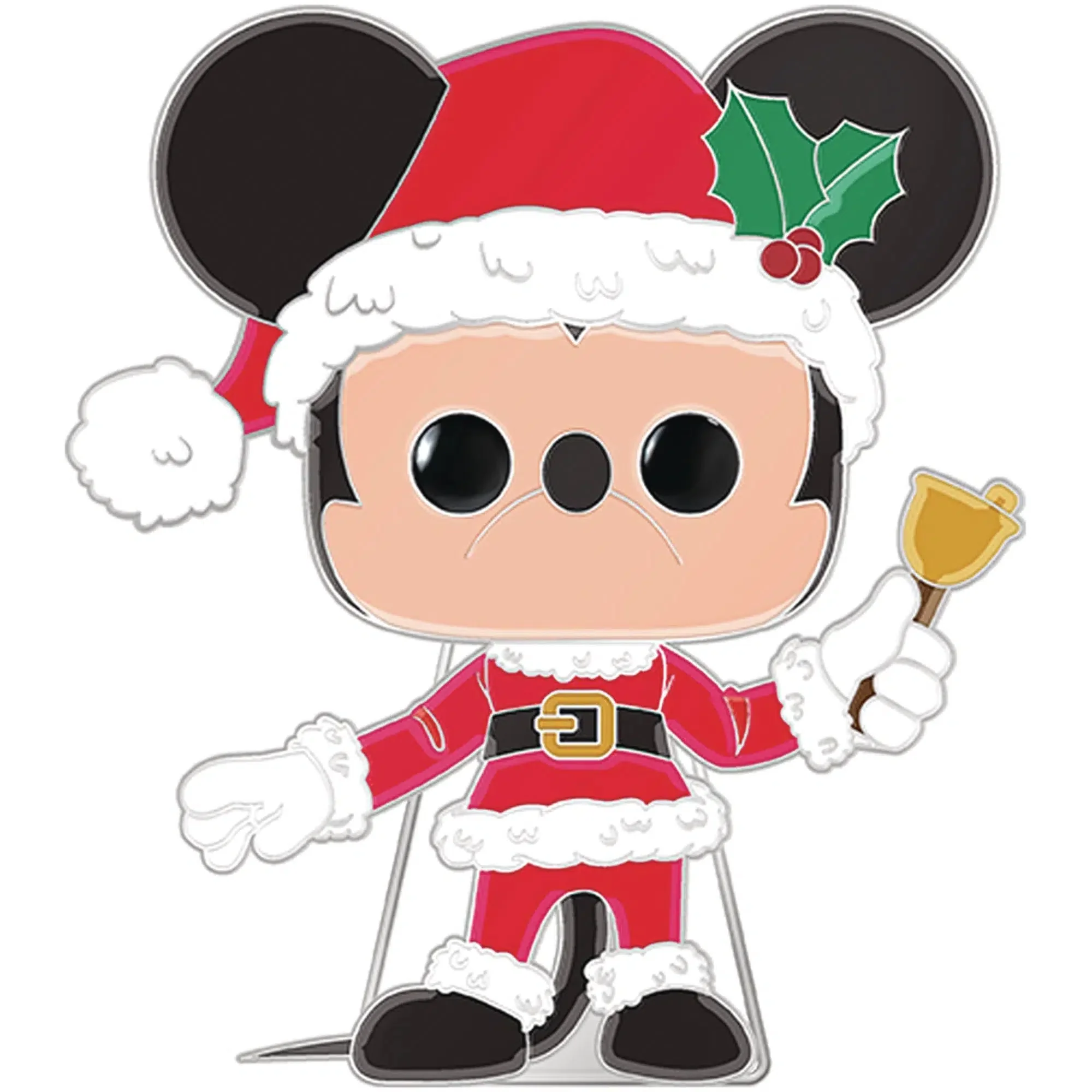 Disney - Christmas Mickey Mouse Pin Badge with Stand (Glows in the Dark, Enamel) - Funko - POP! Pin Series (21) - Image 2