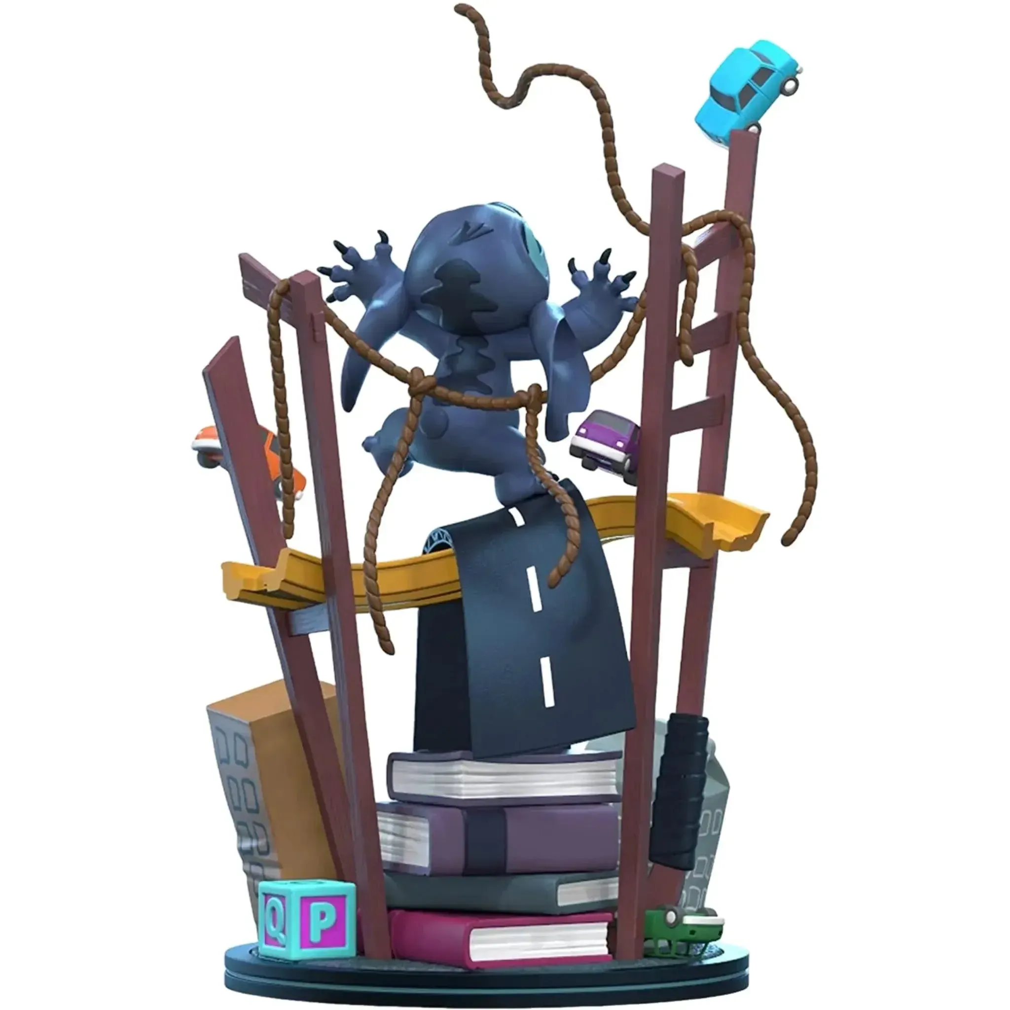 Disney [Lilo & Stitch] - Stitch Visits San Francisco Diorama Figure (8") - Quantum Mechanix (QMx) - Q Fig Max Series (#103) - (2021) - Image 5