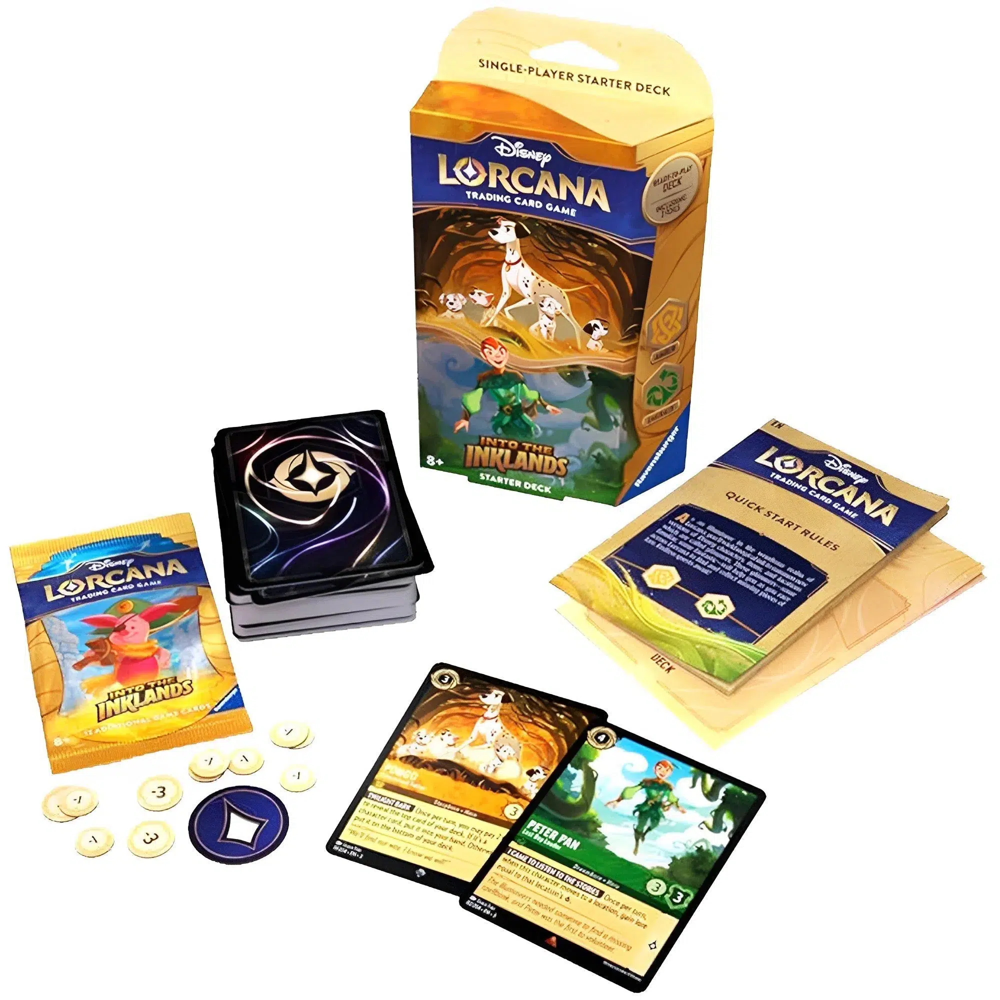 Disney Lorcana TCG [Into the Inklands] - Dogged and Dynamic Starter Deck (Amber & Emerald) - Ravensburger - Image 2