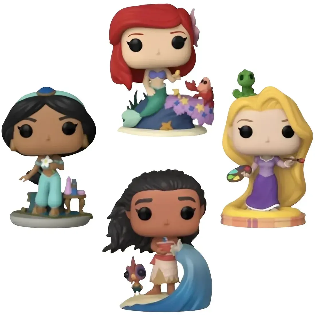 Disney Princess [Ultimate Princess Celebration] - 4-Pack Glow in the Dark Figure Set (Ariel, Jasmine, Rapunzel & Moana) - Funko - Pop! Disney Series - Image 5