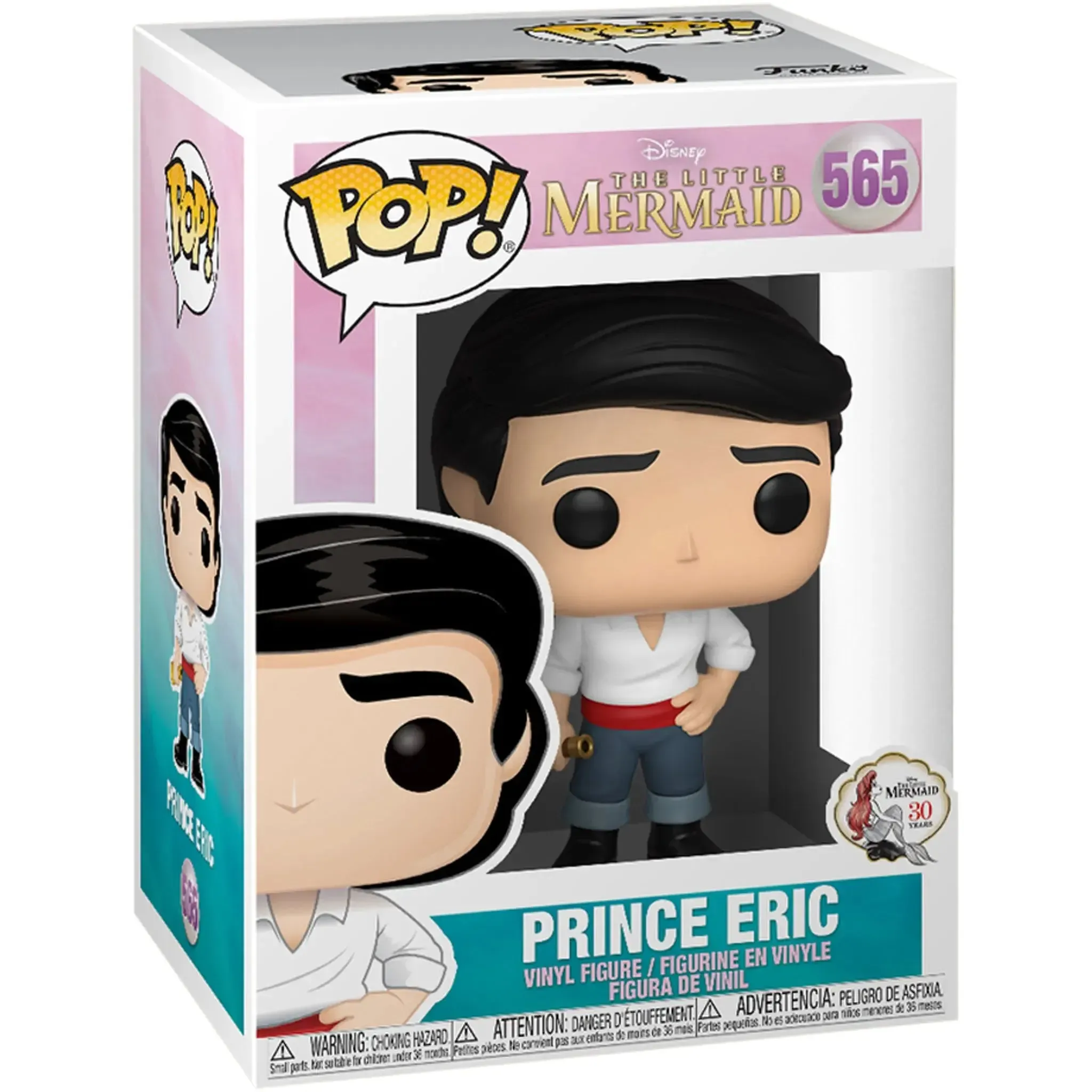 Disney: The Little Mermaid - Prince Eric Figure (3.75") - Funko - Pop! Series (565), 30th Anniversary Edition - (2019)