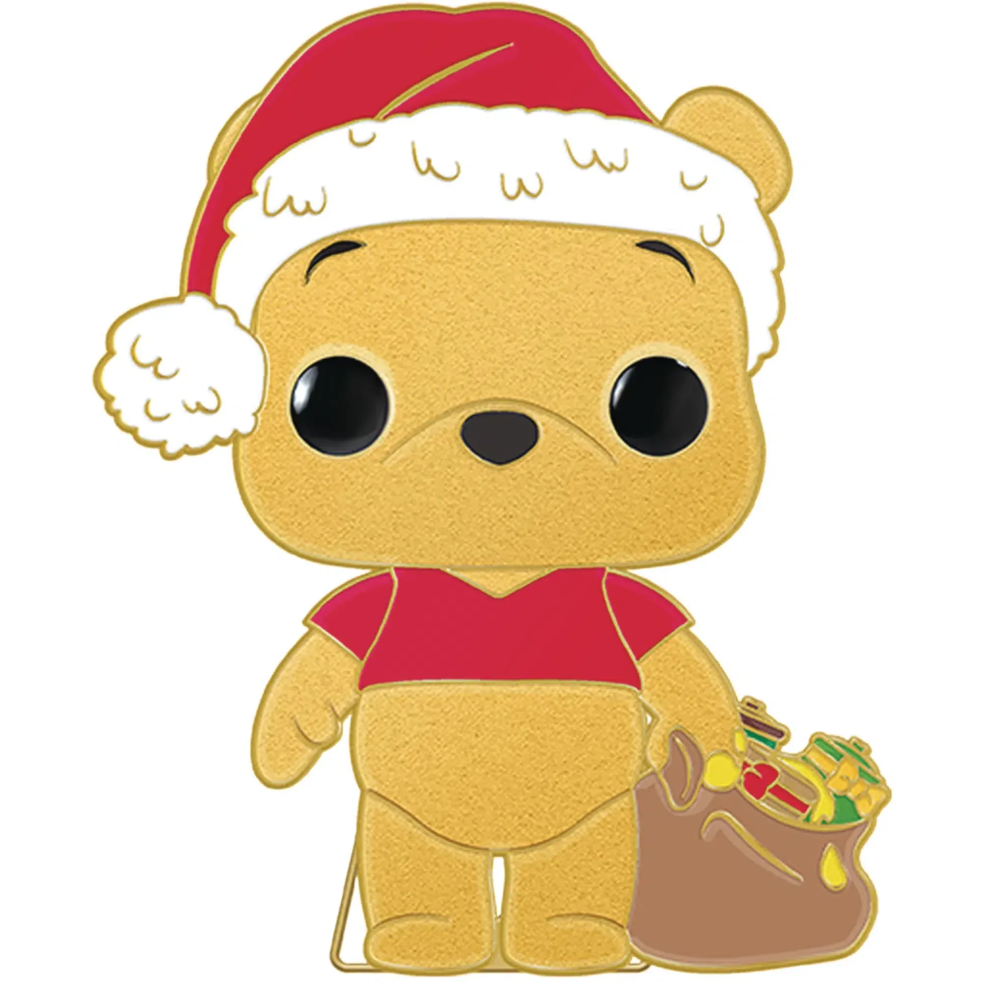 Disney [Winnie the Pooh] - Christmas Winnie the Pooh Pin Badge with Stand (Glows in the Dark, Enamel) - Funko - Pop! Pin Series (24) - Image 2