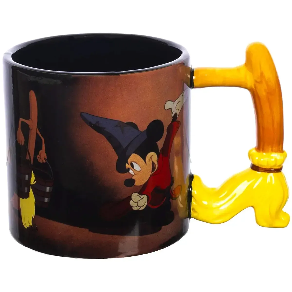 Disney's Fantasia - Sorcerer Mickey Mouse Broom Handle Sculpted Mug (Ceramic, 20 oz.) - Bioworld - Image 2