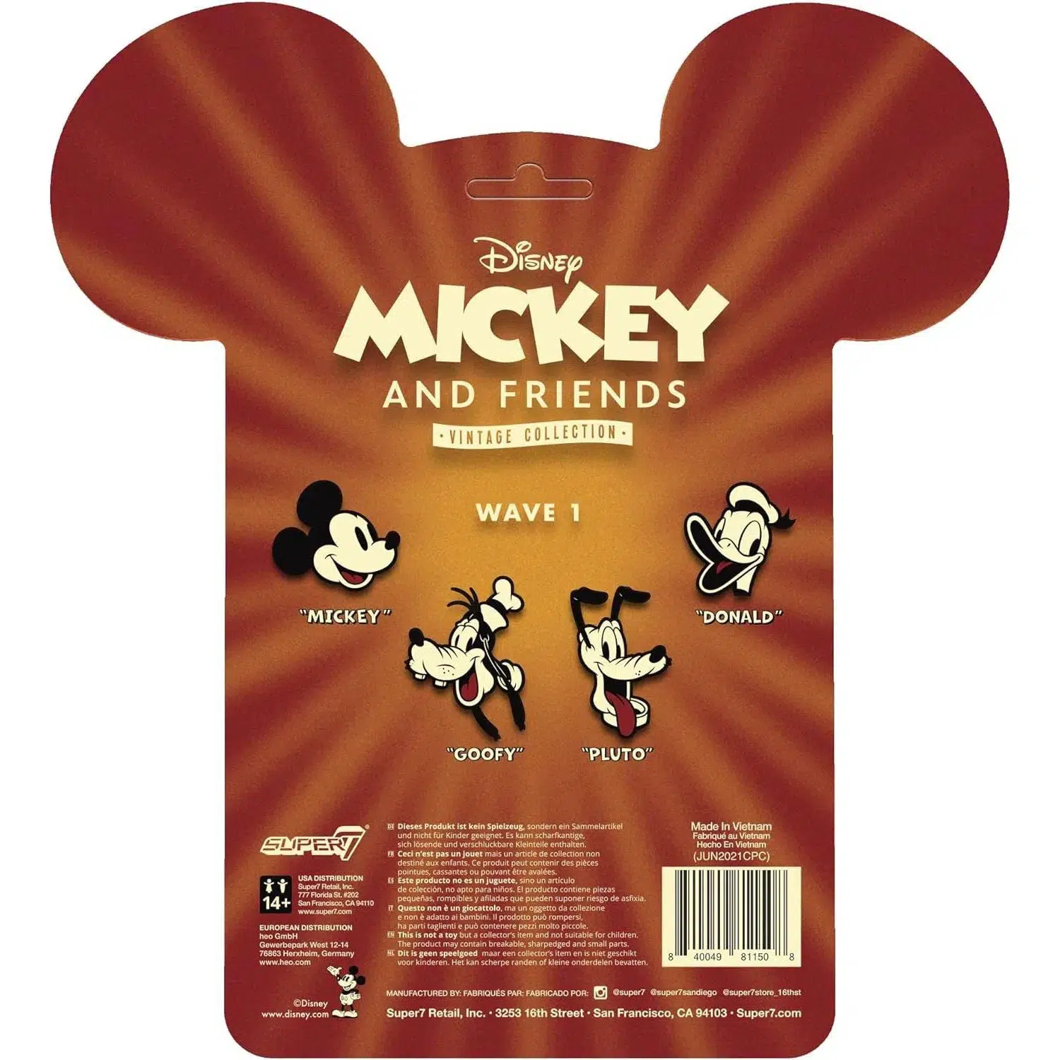 Disney's Mickey & Friends - Donald Action Figure - Super7 - ReAction Figures Series, Vintage Collection Wave 1 - Image 5