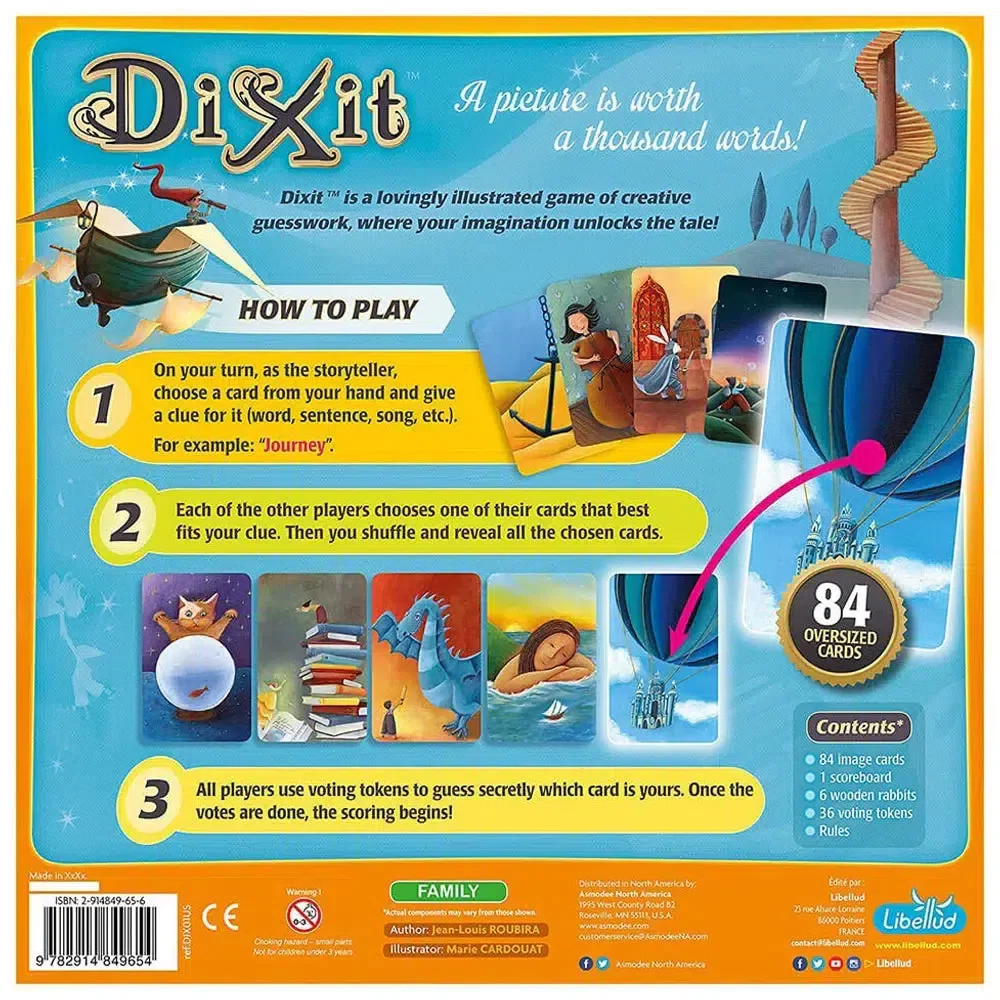 Dixit (2021 Refresh) - Party Abstract Board Game for Family, Adults, and Children (3-8 Players, Ages 8+) - Libellud - Image 3