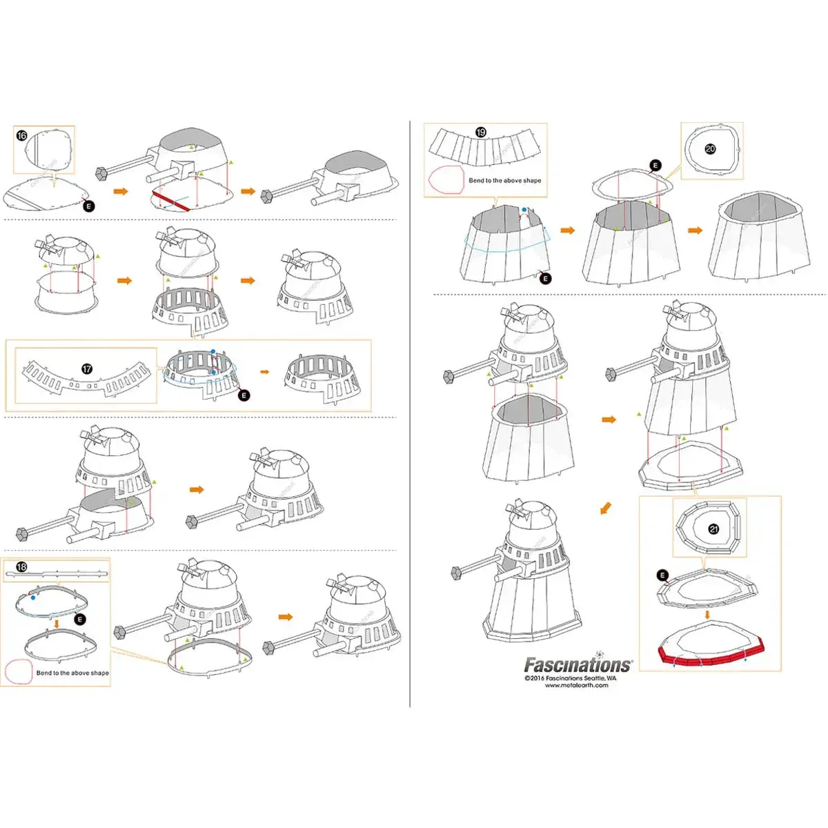 Doctor Who - Gold Dalek Figure Model Kit (Steel, Moderate Difficulty) - Fascinations - Metal Earth Series - Image 9