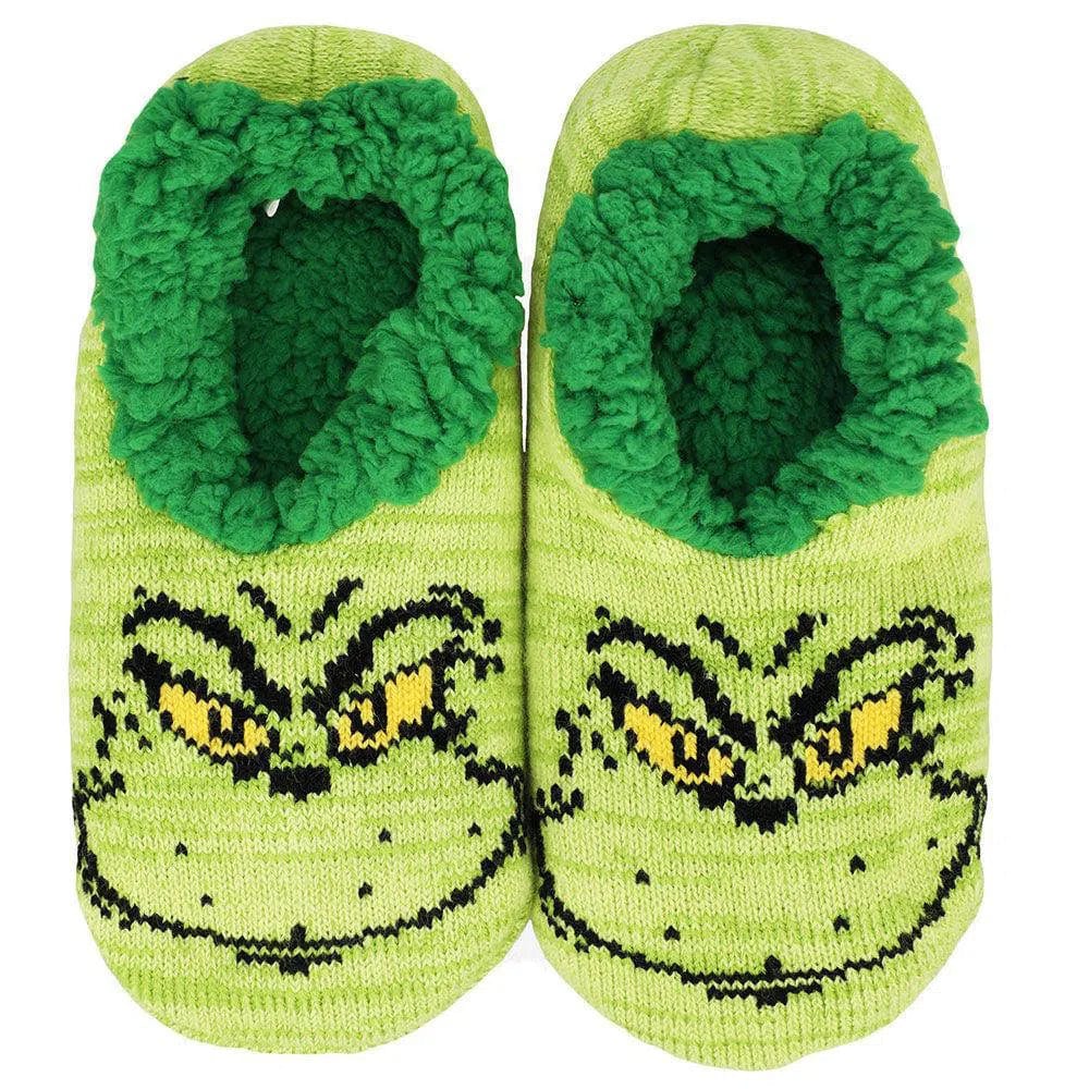 Dr. Seuss: The Grinch - Big Face Knit Slipper Socks - Bioworld - Image 3