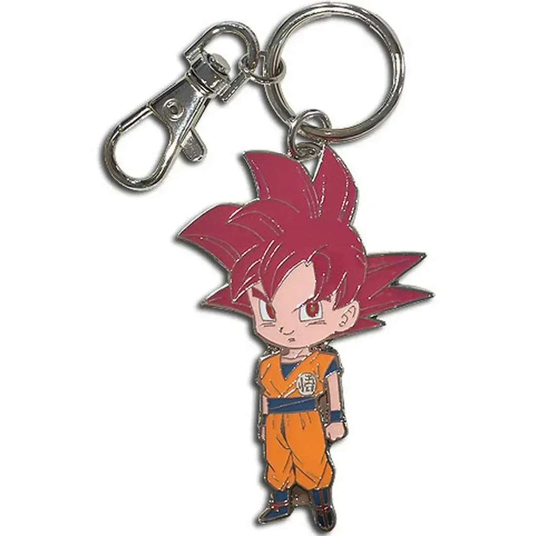 Dragon Ball Super - Chibi Super Saiyan God Goku Keychain (2.5", Metal) - Great Eastern Entertainment