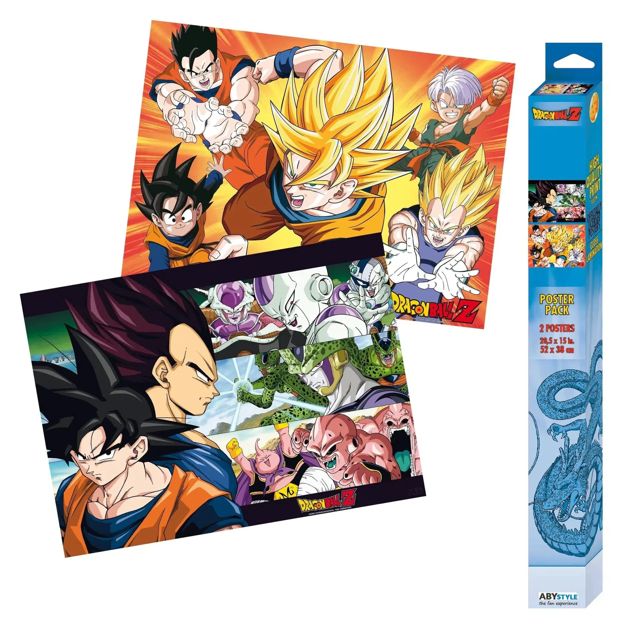 Dragon Ball Z - Saiyans vs Villains Boxed Poster Set (20.5"x15") - ABYstyle