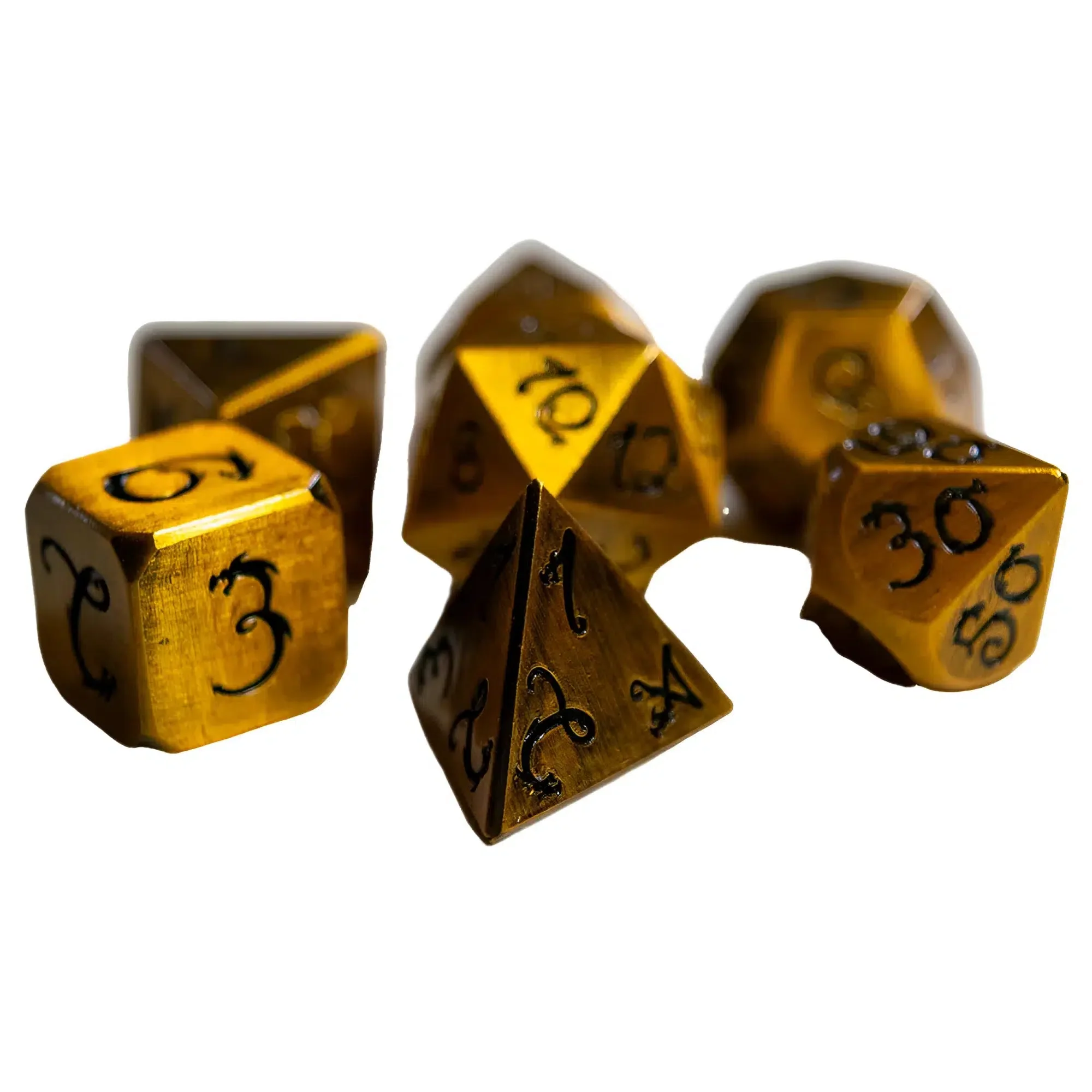 Dragon Metal Dice Set (7 Dice, Polyhedral) - Game Master Dice - Image 2
