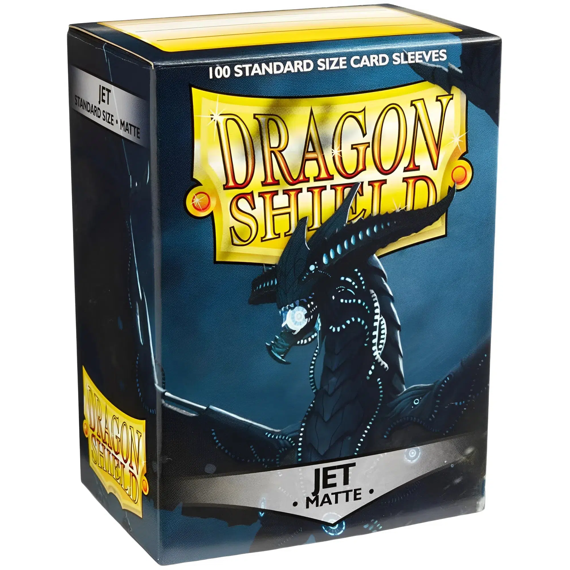 Dragon Shield - Jet Black Protective Card Sleeves (Matte, 100 Count, Standard Size)