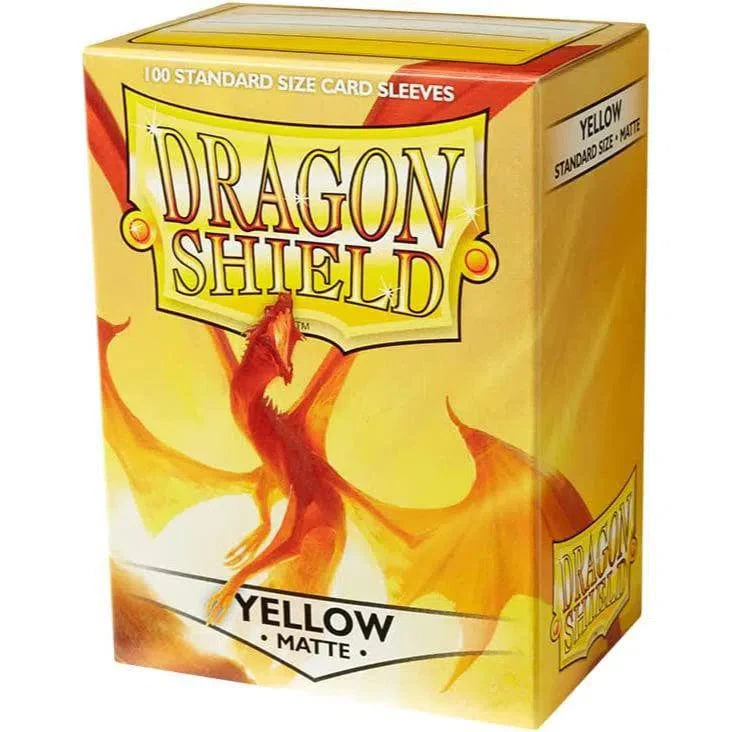 Dragon Shield - Yellow Protective Card Sleeves (Matte, 100 Count, Standard Size) - Image 6