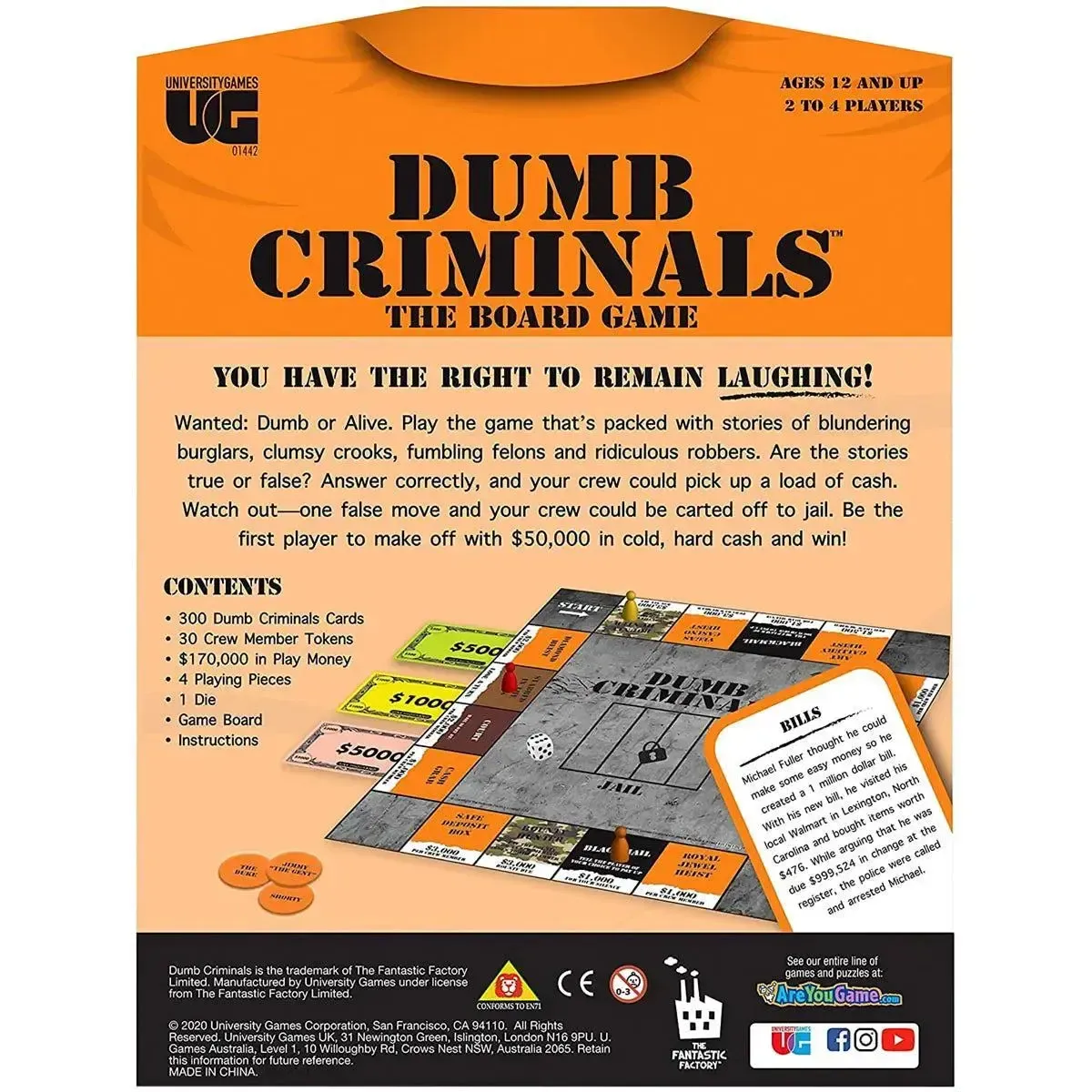 Dumb Criminals - Trivia Crime Board Game for Family, Adults, and Children (2-4 Players, Ages 12+) - University Games - Image 3