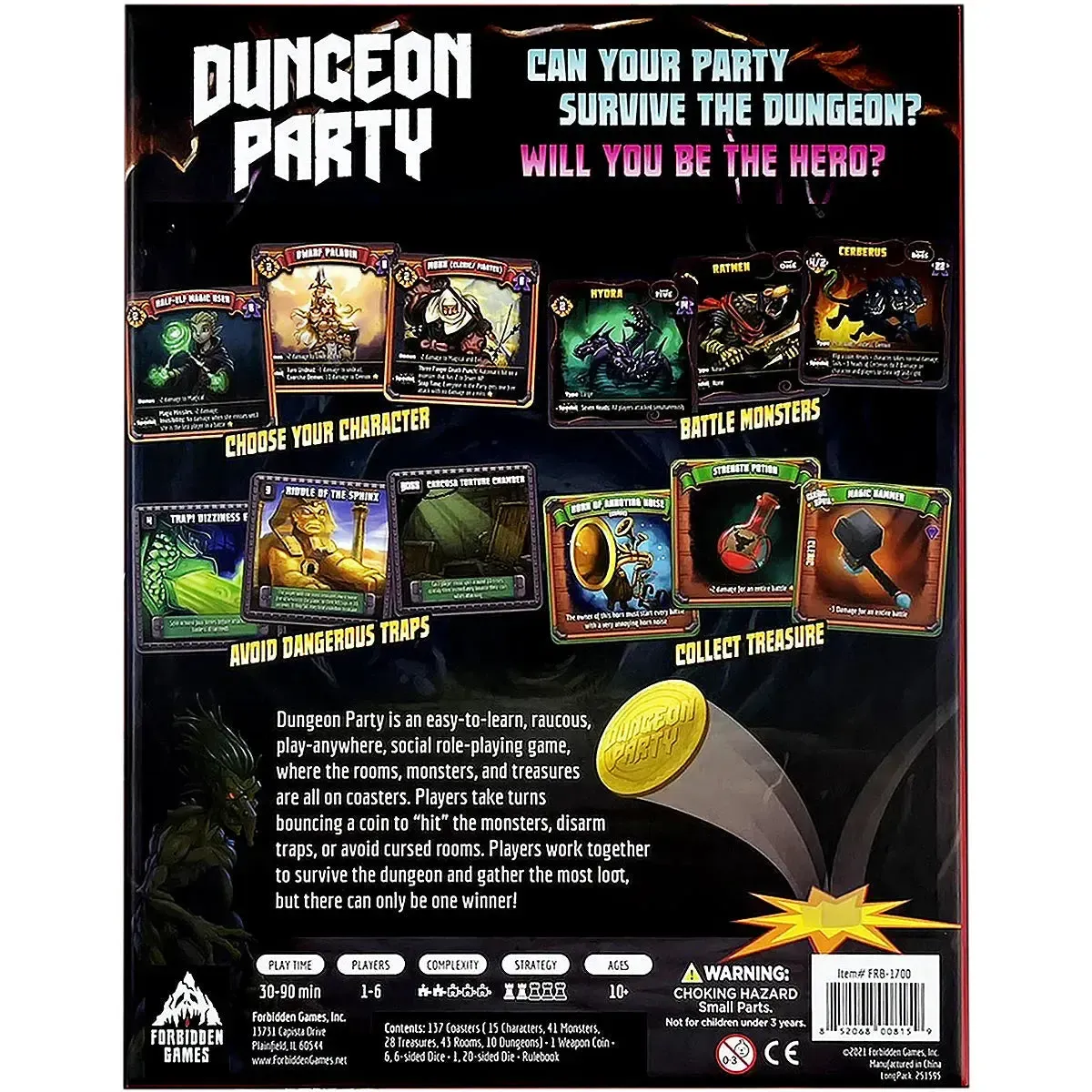 Dungeon Party: Premium Edition - Dexterity Dungeon-Crawl Board Game for Family, Adults, and Children (1-6 Players, Age 10+) - University Games - Image 3