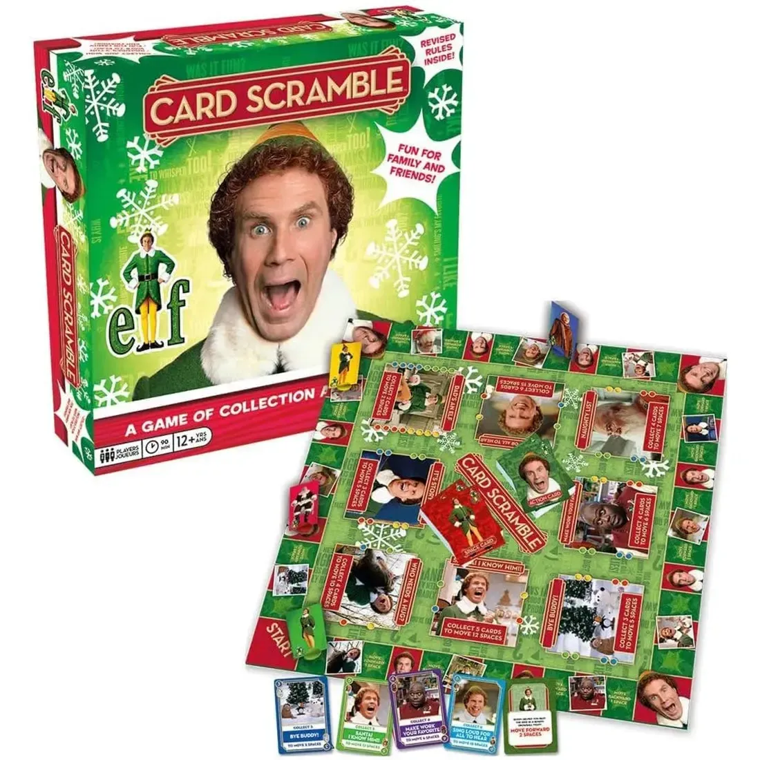Elf Card Scramble - Party Movies Board Game for Adults, and Family (2-4 Players, Ages 12+) - Aquarius - Image 2