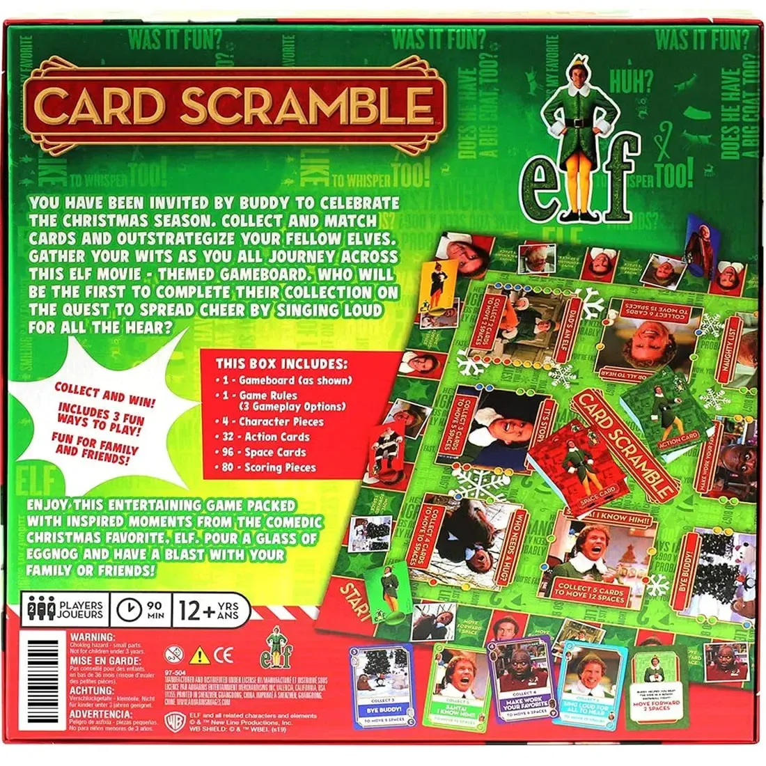Elf Card Scramble - Party Movies Board Game for Adults, and Family (2-4 Players, Ages 12+) - Aquarius - Image 3