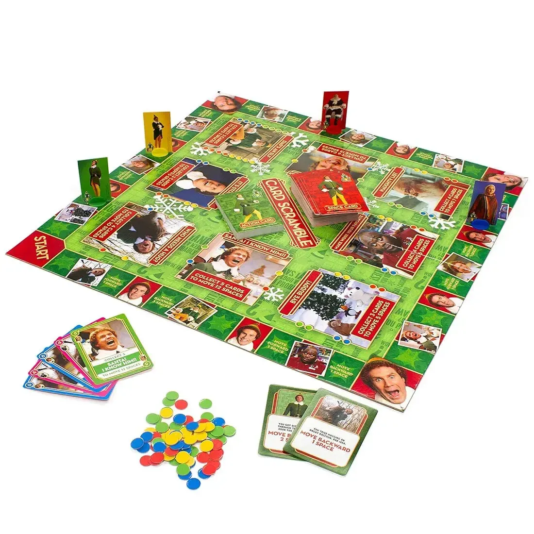 Elf Card Scramble - Party Movies Board Game for Adults, and Family (2-4 Players, Ages 12+) - Aquarius - Image 4