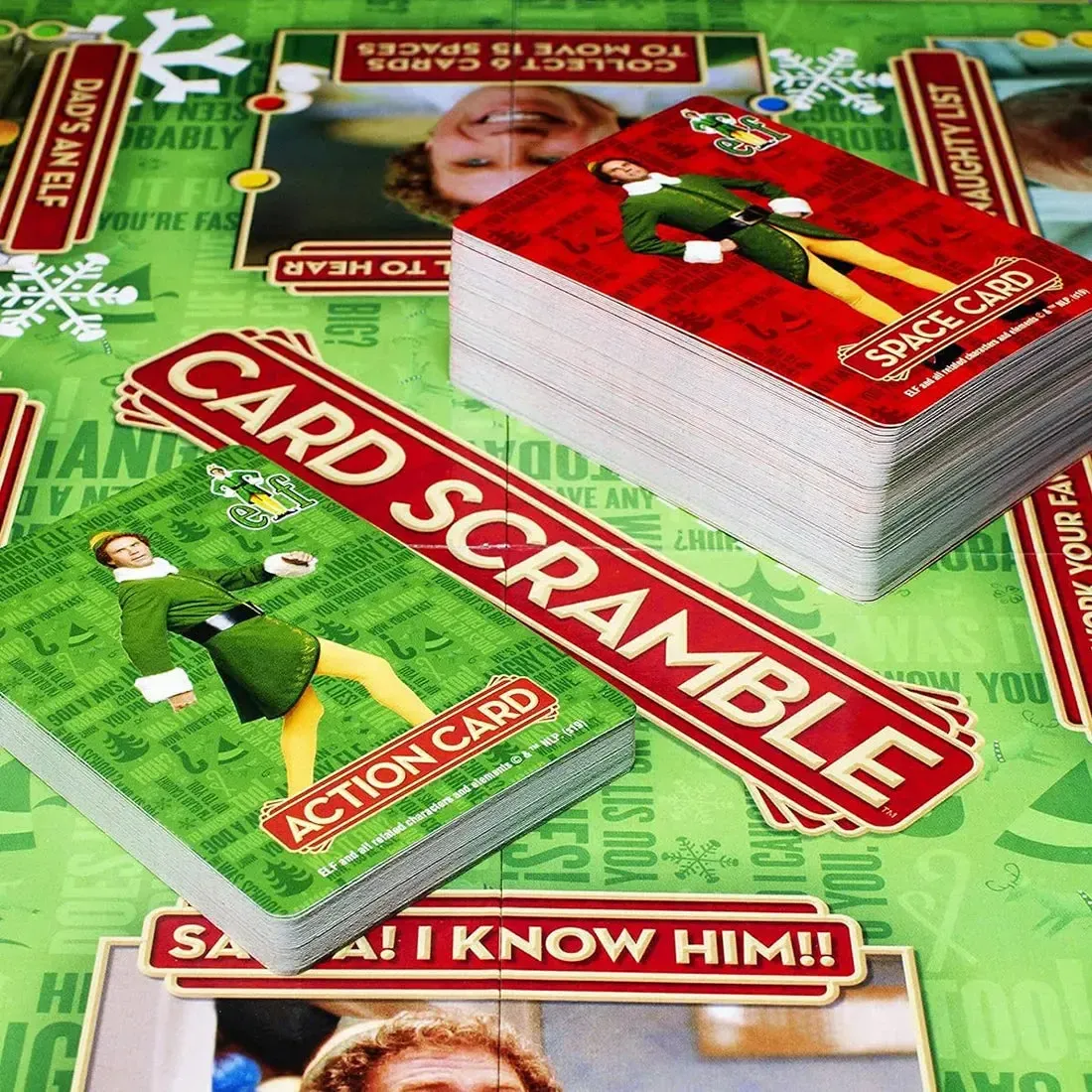 Elf Card Scramble - Party Movies Board Game for Adults, and Family (2-4 Players, Ages 12+) - Aquarius - Image 8