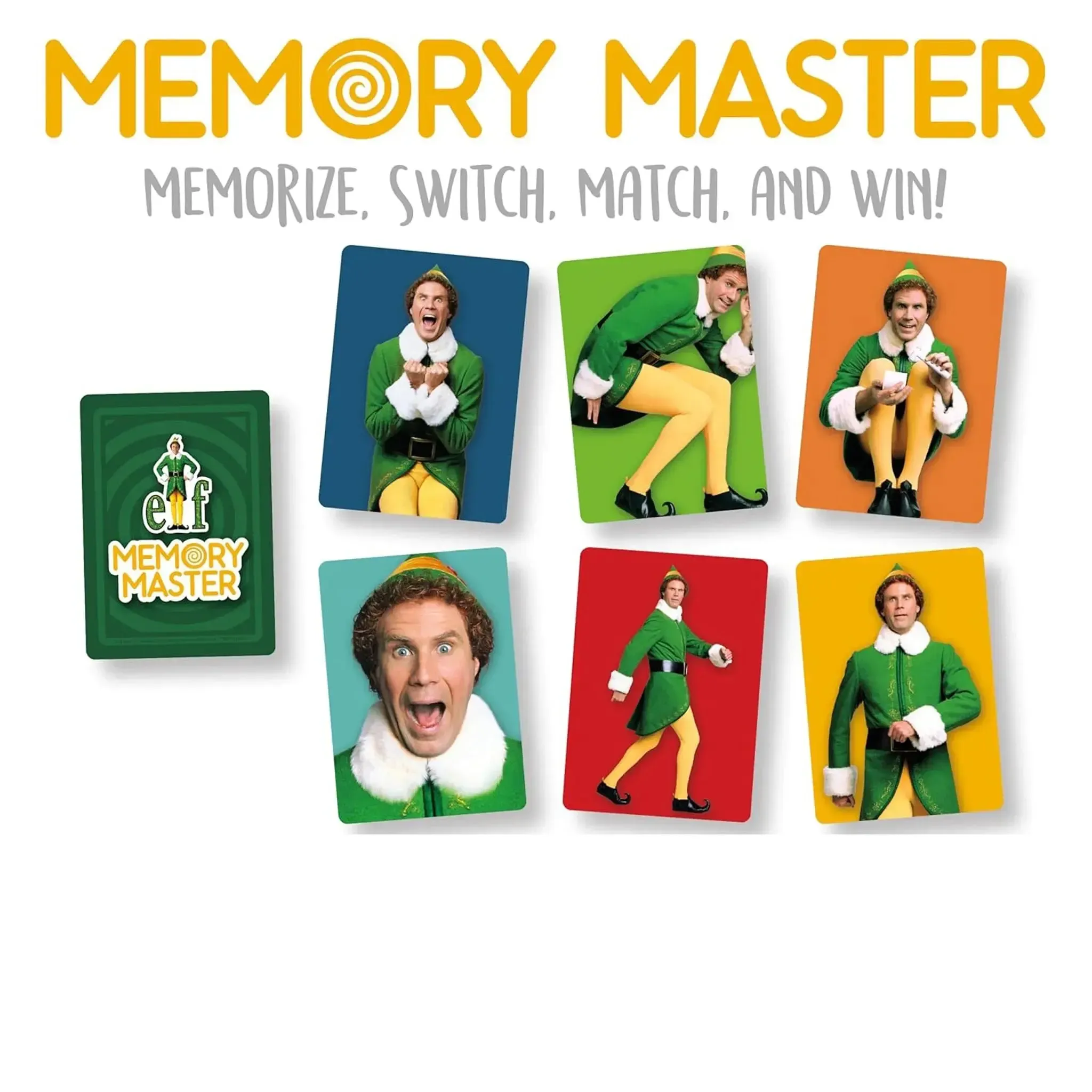 Elf: Memory Master - Team-Based Christmas Card Game for Family (4 Players, Ages 6+) - Aquarius - Image 2