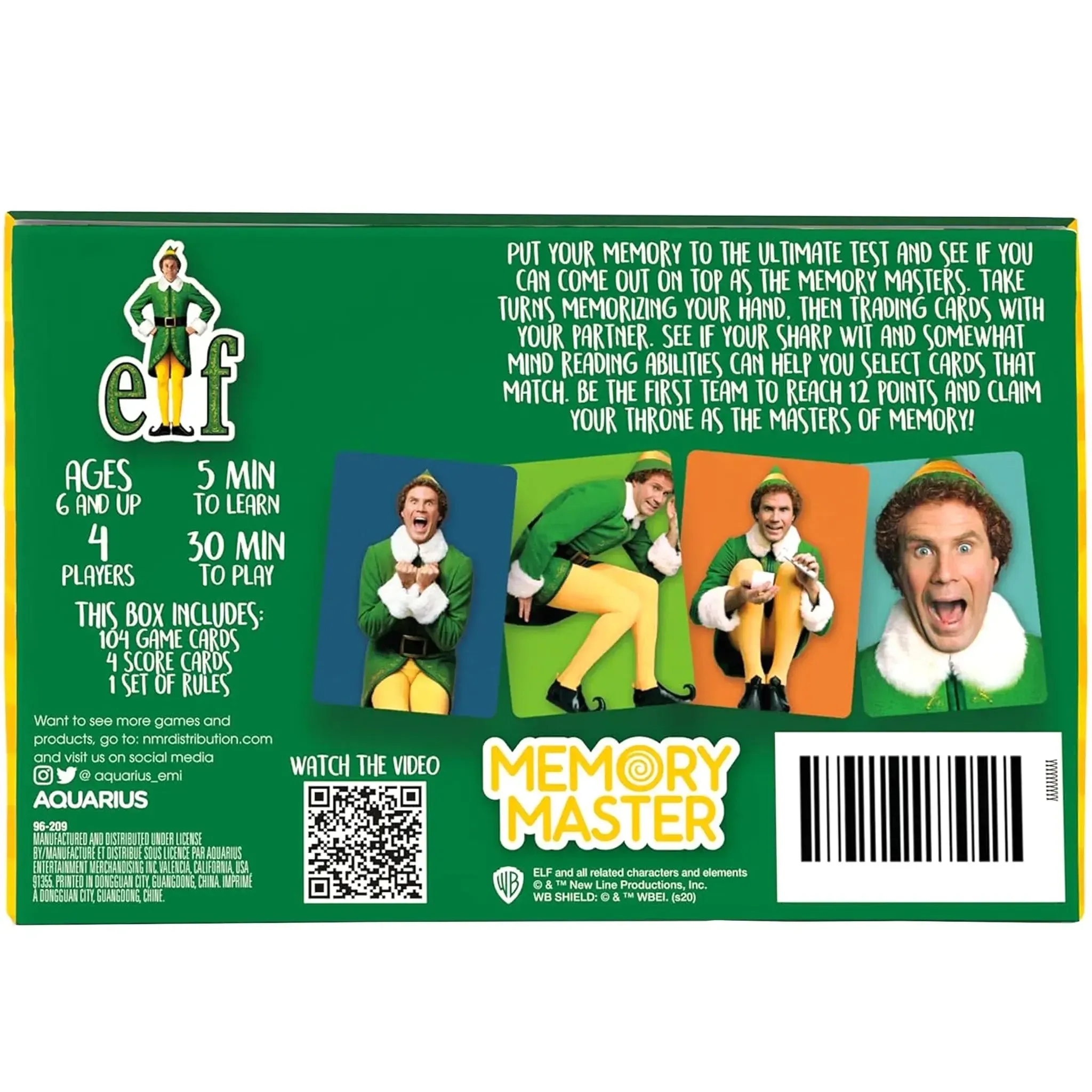 Elf: Memory Master - Team-Based Christmas Card Game for Family (4 Players, Ages 6+) - Aquarius - Image 3