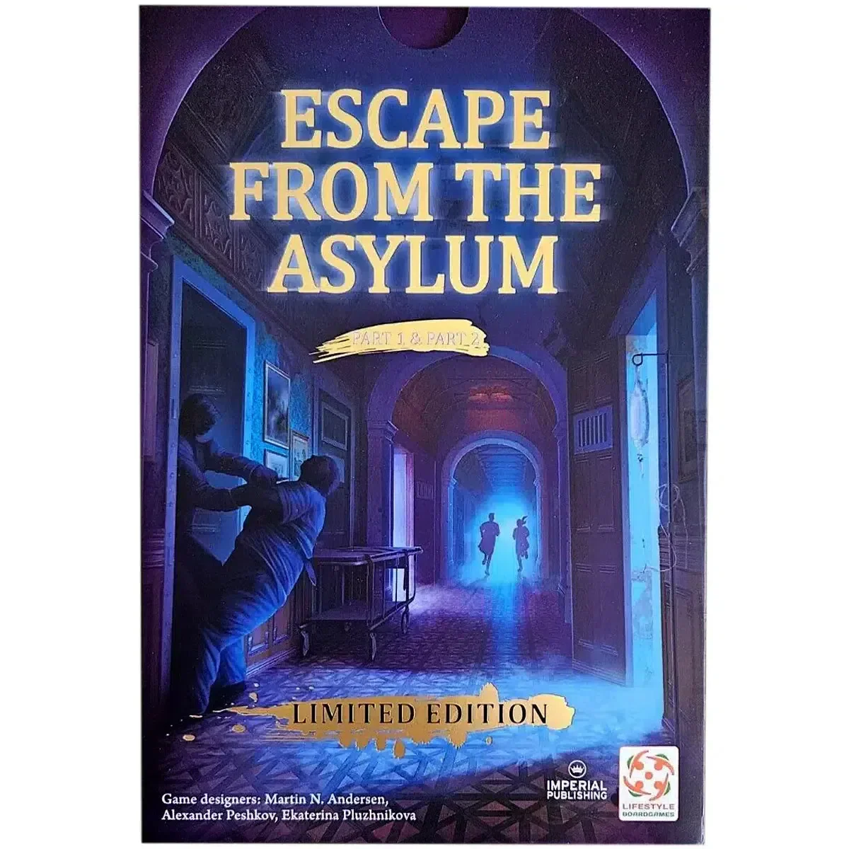 Escape from the Asylum: Parts 1 & 2 (Limited Edition) - Cooperative Mystery Board Game for Family, and Adults (1-10 Players, Ages 12+) - Imperial Publishing