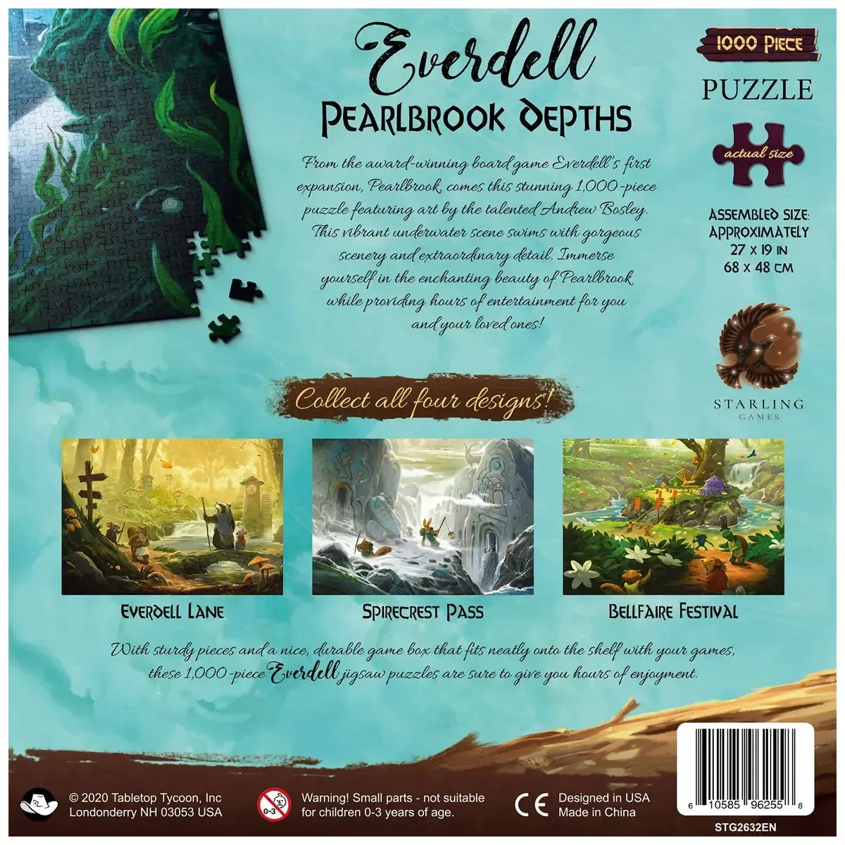 Everdell - Artwork of Pearlbrook Depths Puzzle (1000 Pieces) - Tabletop Tycoon - Image 3