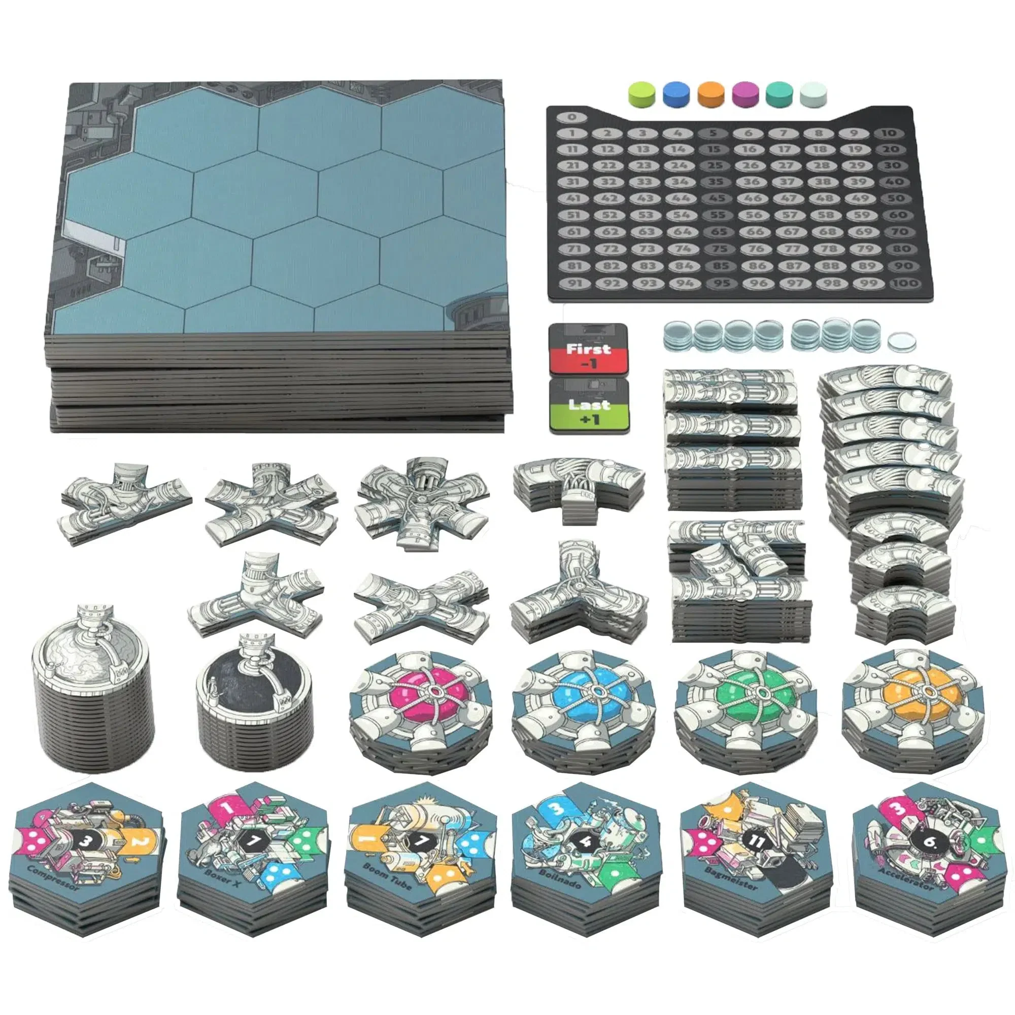Factory Funner - Tile Placement Industry Board Game for Family, and Adults (1-6 Players, Ages 11+) - Allplay - Image 2