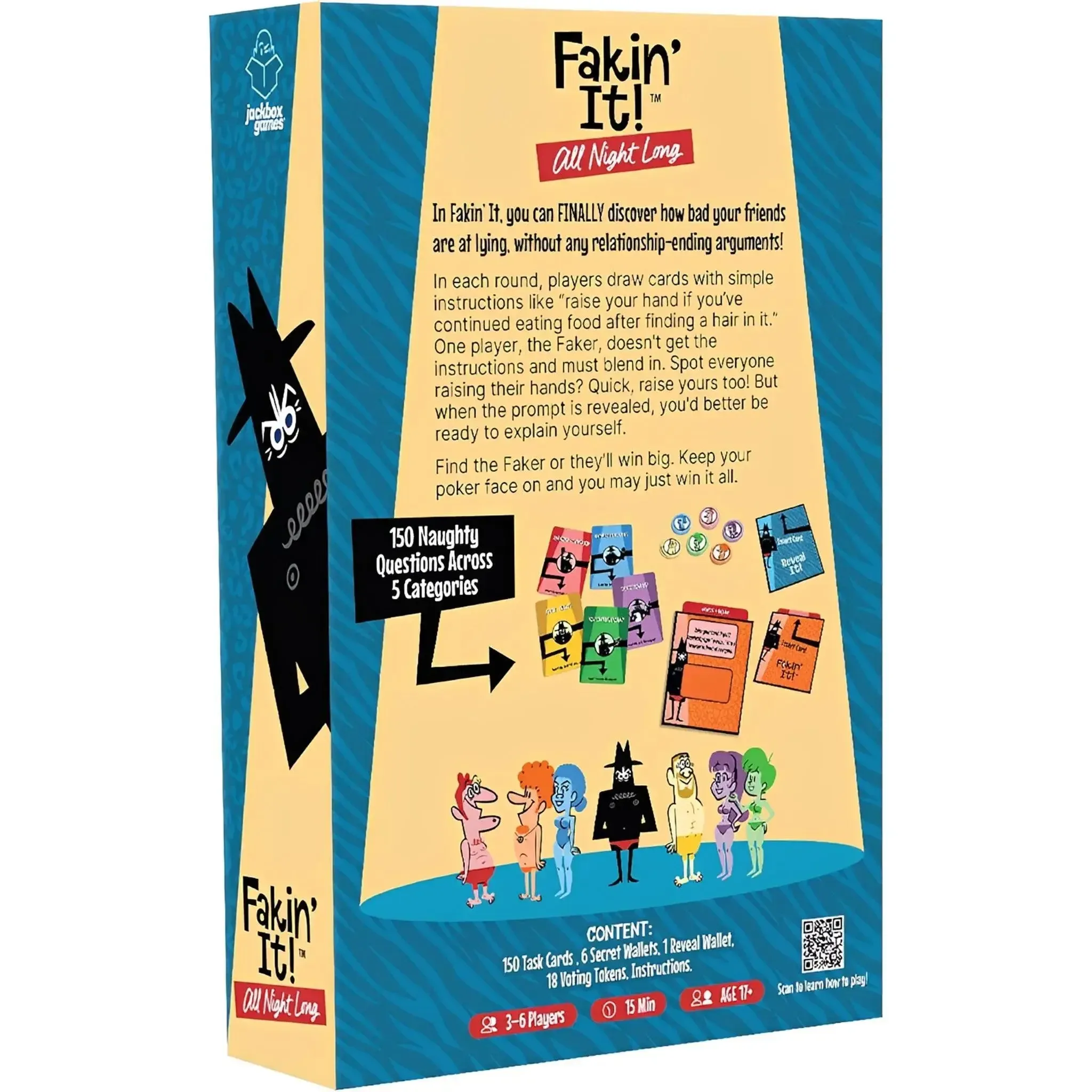 Fakin' It! All Night Long - Social Deduction Humor Card Game for Adults (3-6 Players, Ages 17+) - Wilder Toys - Image 3
