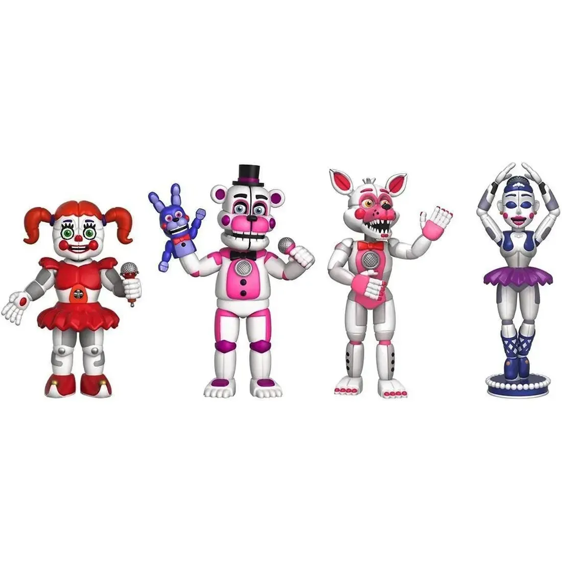 Five Nights at Freddy's: Sister Location - Funtime Freddy, Funtime Foxy, Ballora & Baby Figure Set (2") - Funko - Image 3