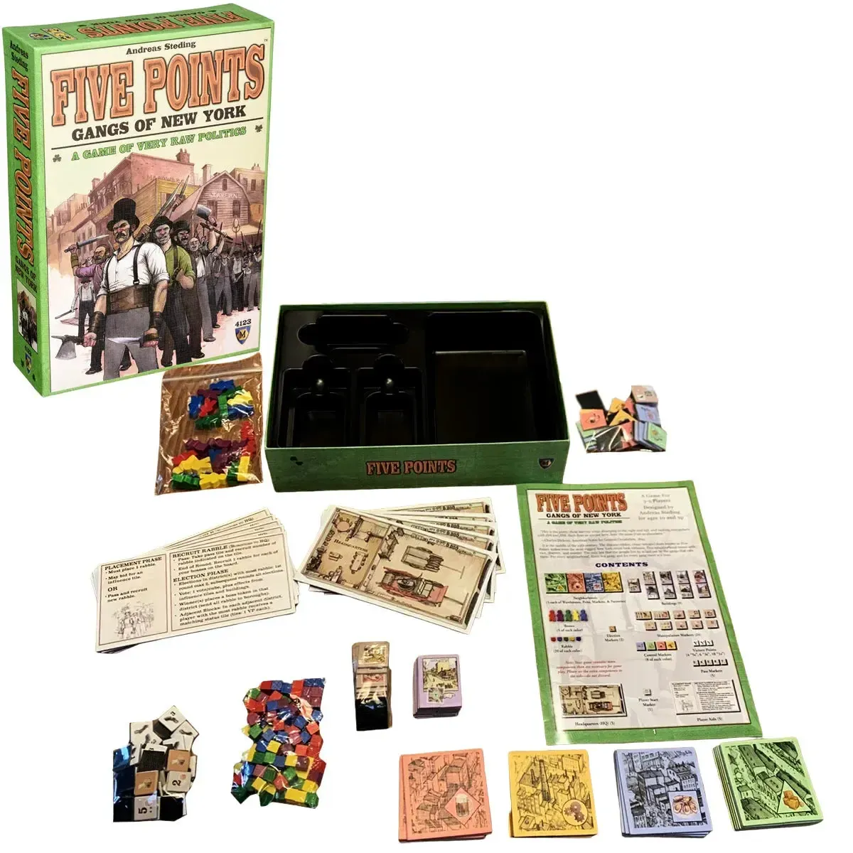 Five Points: Gangs of New York - Area Control Civilization Board Game for Family and Adults (3-5 Players, Age 12+) - Mayfair Games - Image 2