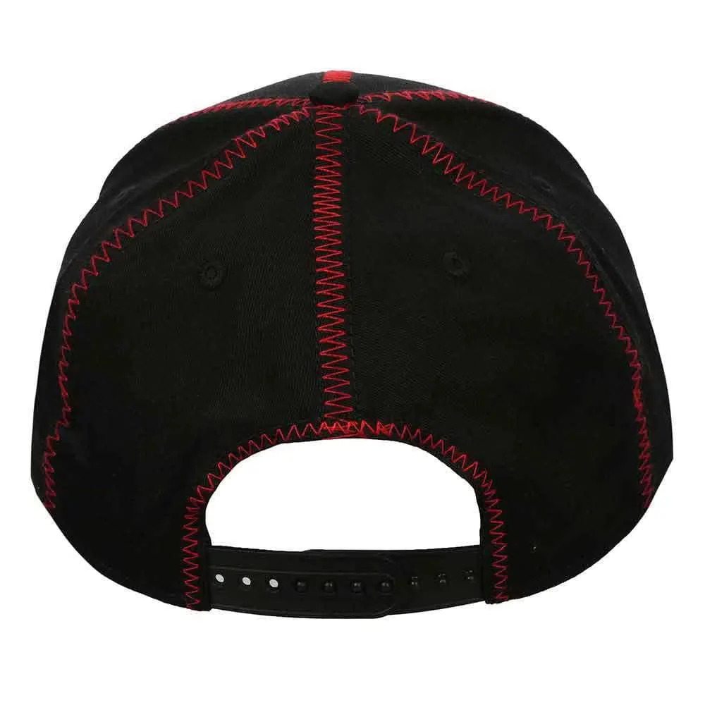Friday The 13th - Jason Mask Hat (Black & Red, Contrast Stitch, Embroidered) - Bioworld - Image 3