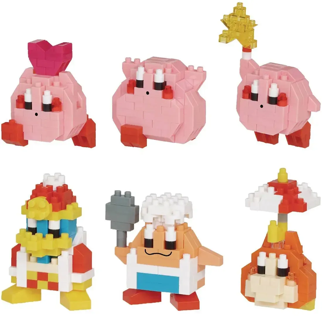 Nanoblock [Kirby] - Full Set of Character Building Sets (6-Pack) - Mininano Series (Volume 2) - Image 2