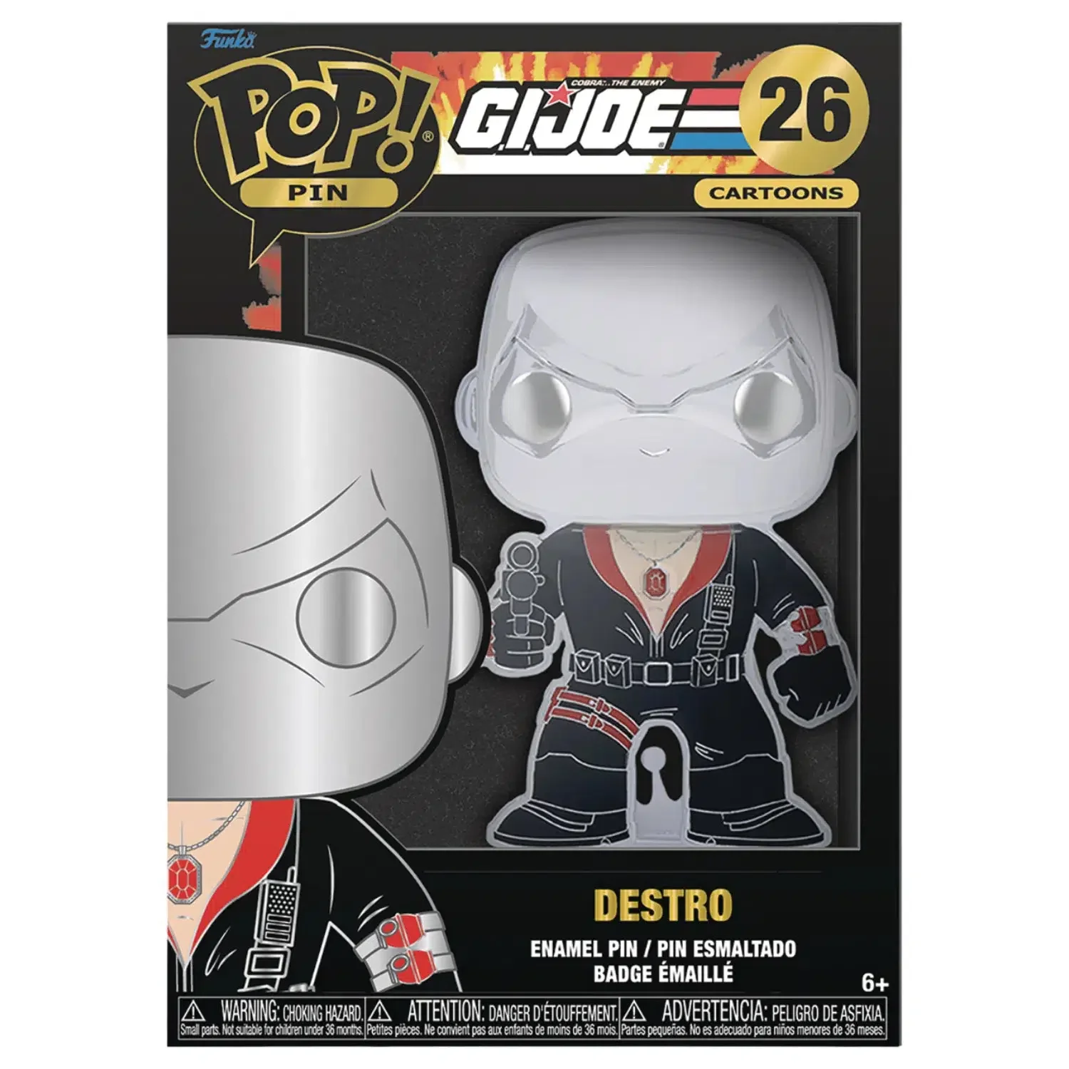 G.I. Joe - Destro Pin Badge (#26, Enamel) - Funko - Pop! Cartoons Pin Series