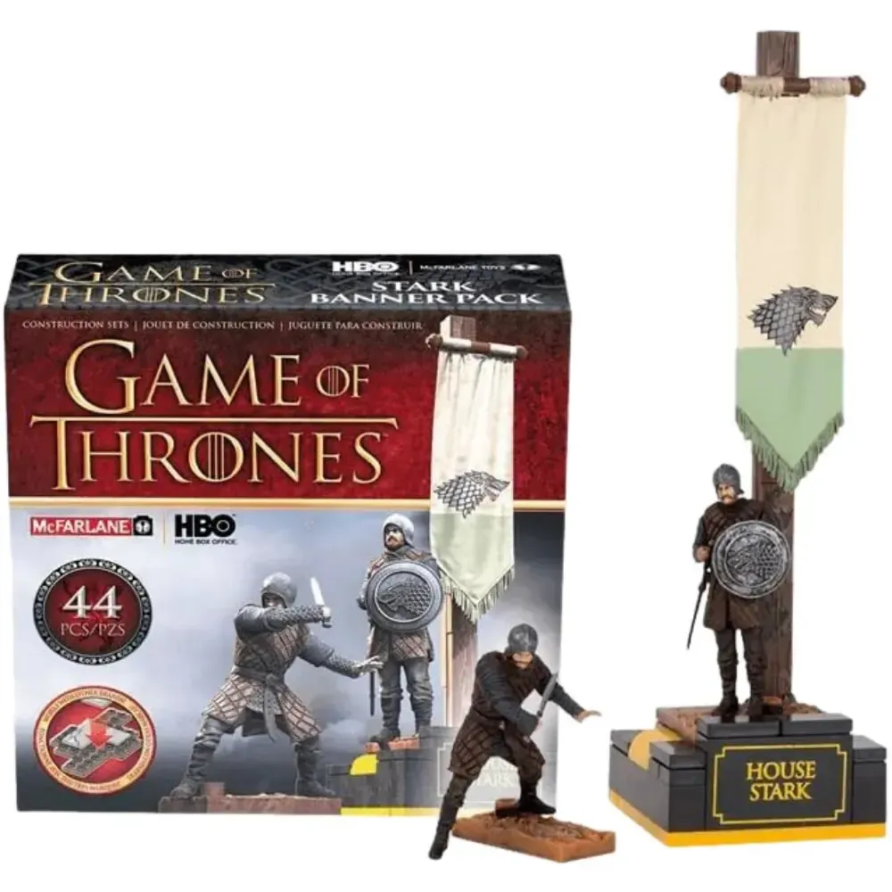 Game of Thrones - House Stark Banner Pack Construction Set - McFarlane Toys - Winter Construction Series - (2015) - Image 2