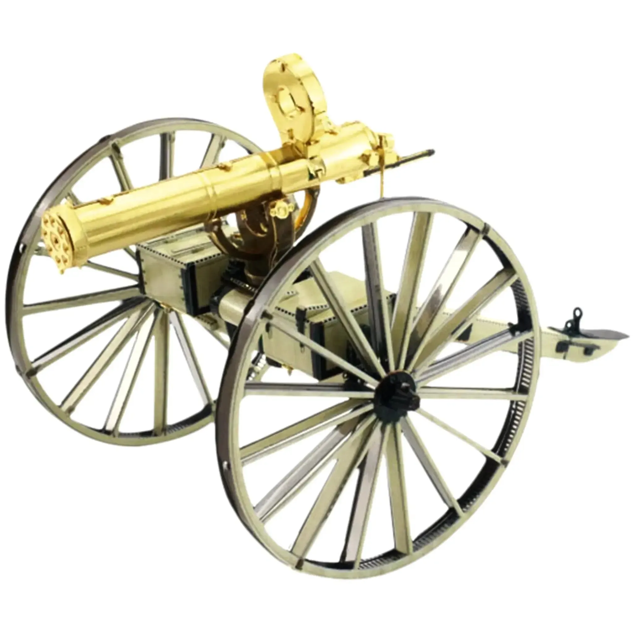 Gatling Gun Figure Model Kit (Steel, Moderate Difficulty) - Fascinations - Metal Earth Series - (2019) - Image 2